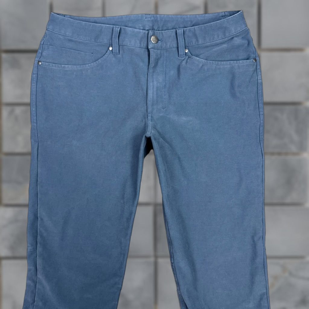 Lululemon Lululemon ABC Utilitech Slim Chino Pants Men 32x30 Blue Regular 5-Pocket Office Work Straight Front Cotton Blend Stretch Size US 32 / EU 48 - 1 Thumbnail