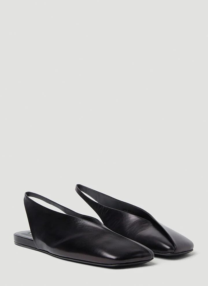 Jil Sander o1loc1c0426 Ballet Flats in Black Size US 8 / IT 38 - 2 Thumbnail