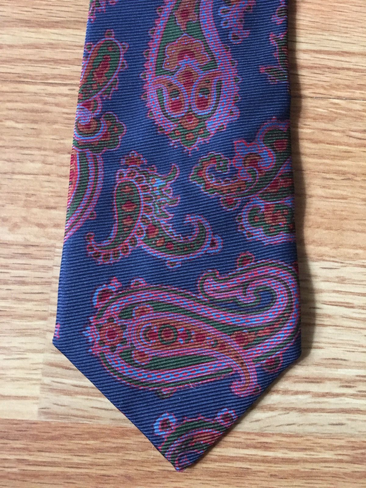 Burberry × Vintage Burberry’s Paisley Pattern Vintage Silk Mens Tie Size ONE SIZE - 2 Thumbnail