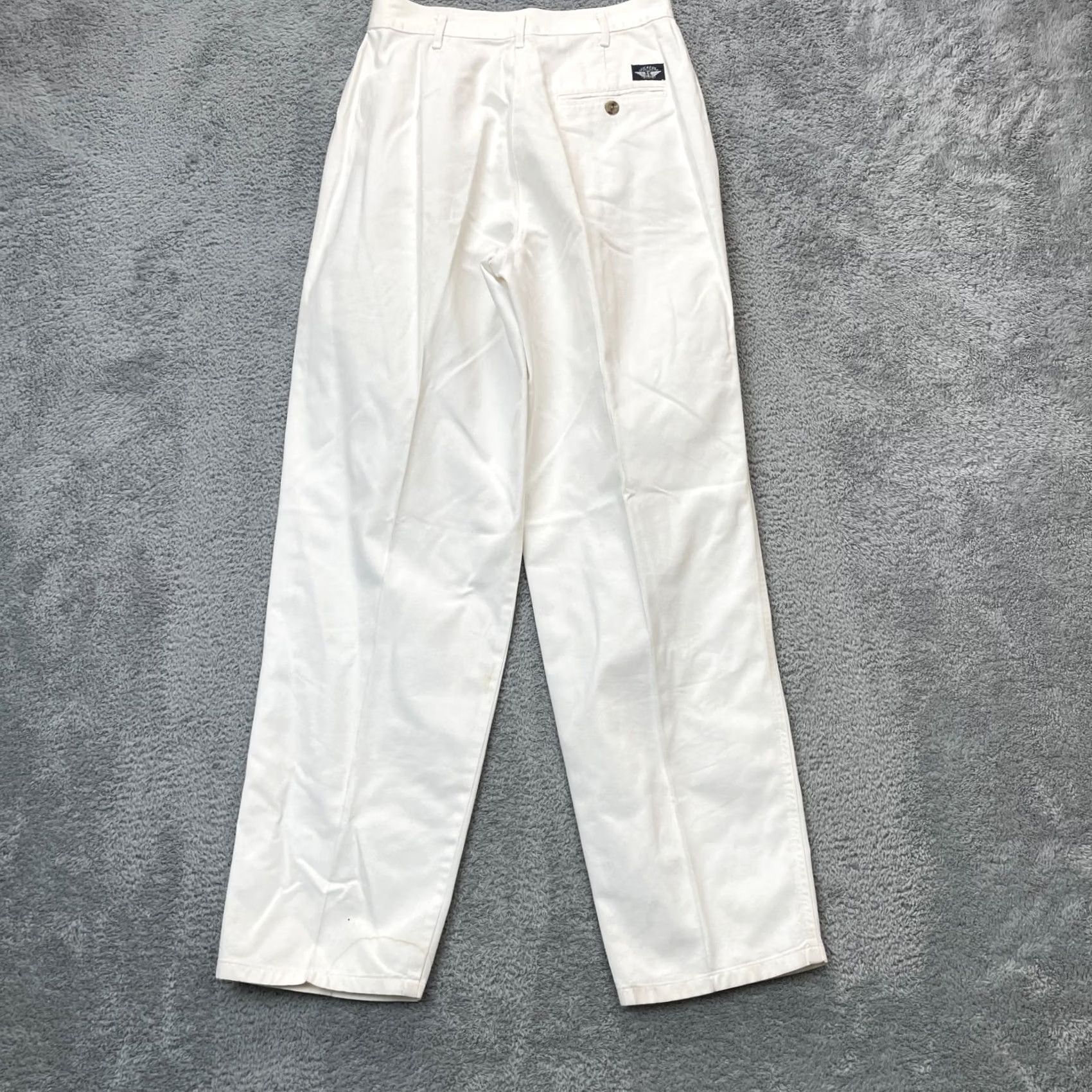 Dockers VINTAGE Dockers Pants Womens 10 White Chino Pleated Cotton Straight Leg Size 28" / US 6 / IT 42 - 2 Thumbnail