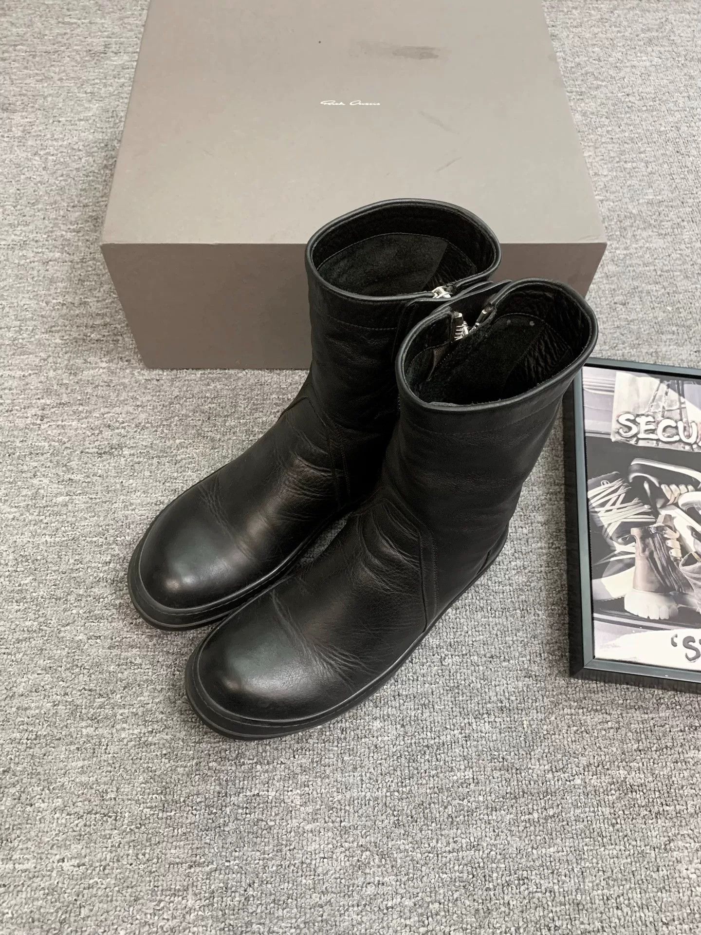 Rick Owens × Rick Owens Drkshdw Rick Owens Front Zip Boots | Grailed