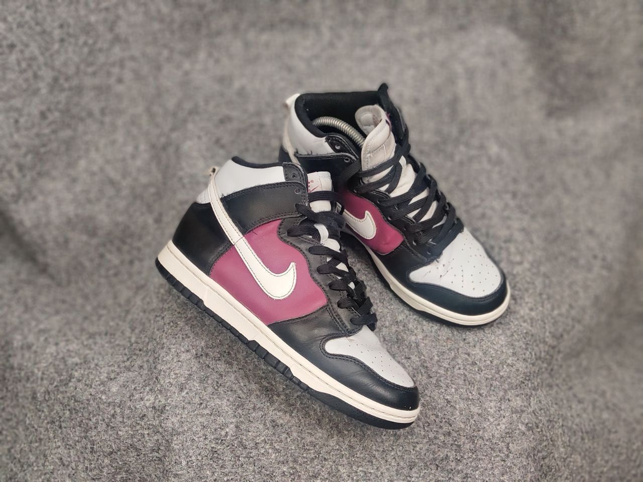 Nike Nike Dunk High Black Summit Rosewood Leather Sneakers Shoes Size US 7 / IT 37 - 6 Thumbnail