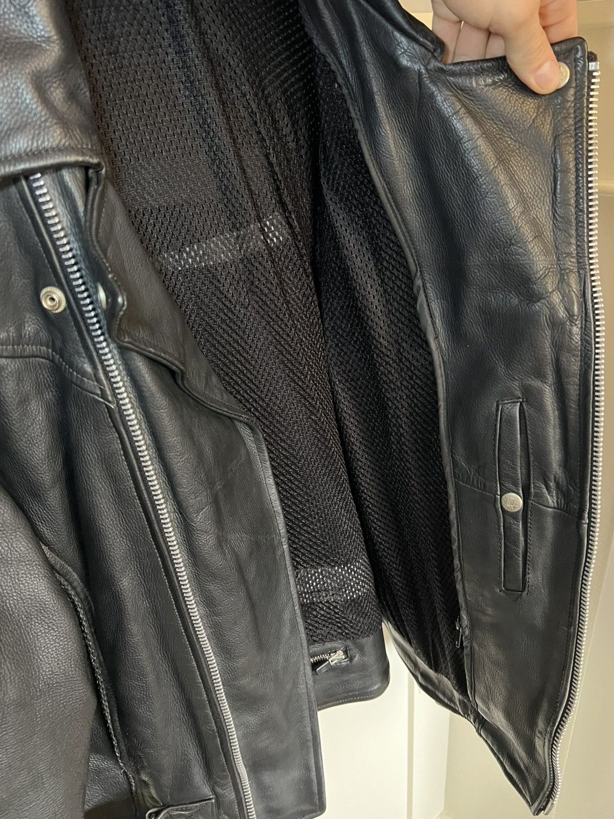 Vintage Vintage heavy leather biker jacket Size US XXL / EU 58 / 5 - 11 Thumbnail