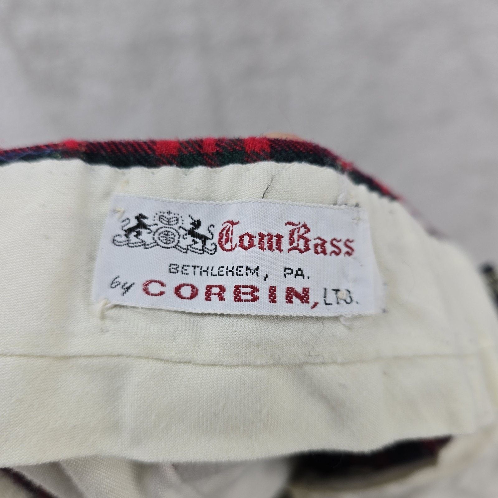 Corbin Vintage Scottish Tartan By Corbin Pants 34x27 Plaid Wool 70s Size US 34 / EU 50 - 5 Thumbnail