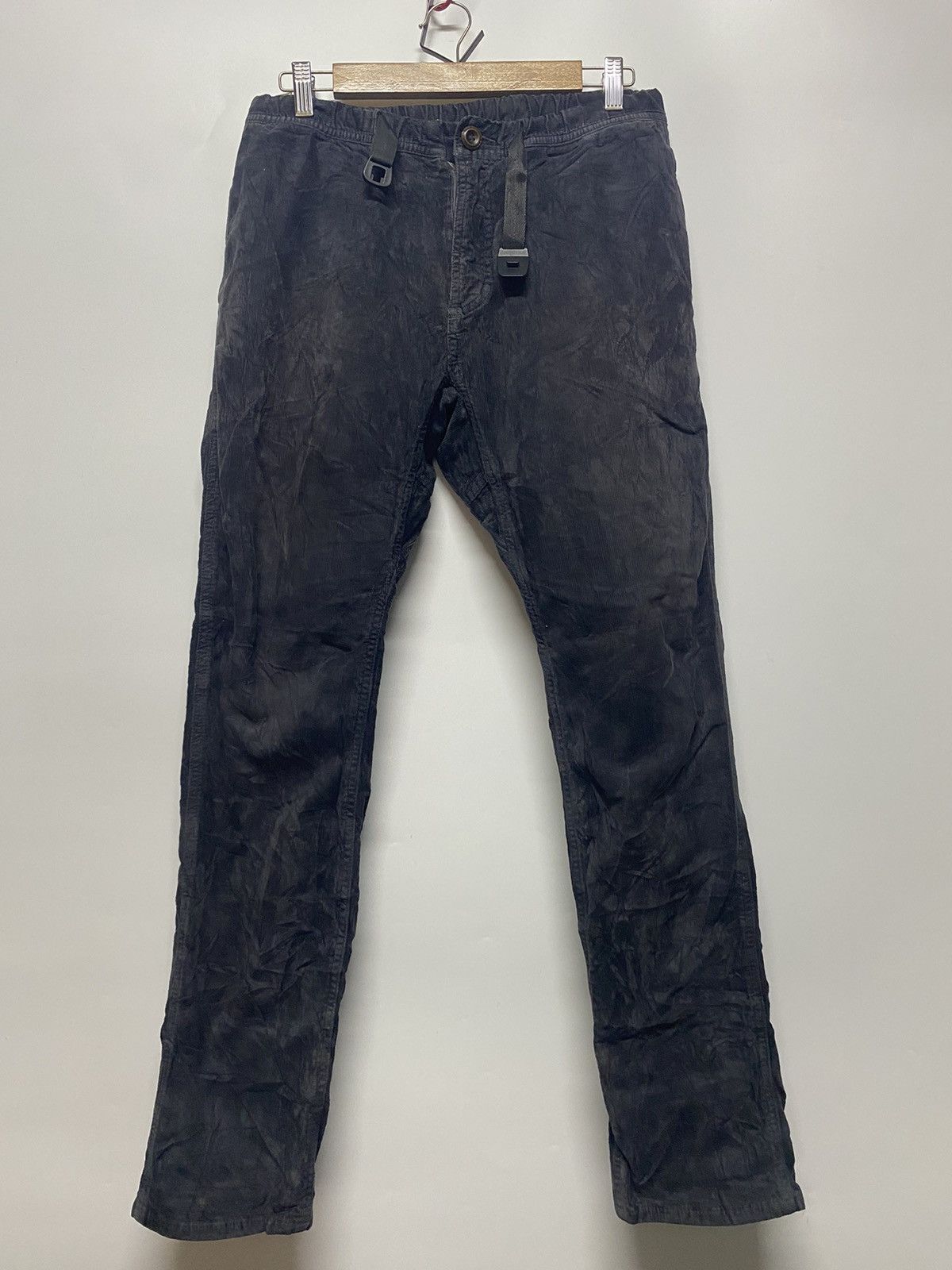 Gramicci Gramicci Original Freedom Corduroy Belted Navy Pants Size US 30 / EU 46 - 1 Thumbnail