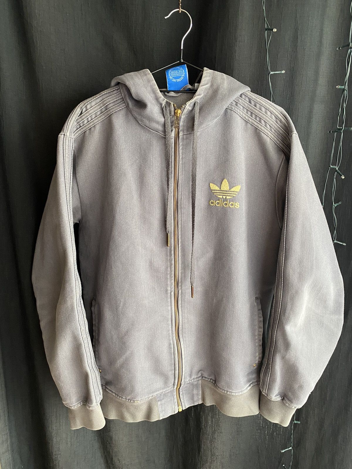 Pre-owned Adidas X Avant Garde Crazy Faded Adidas Detroit Jacket In Silver