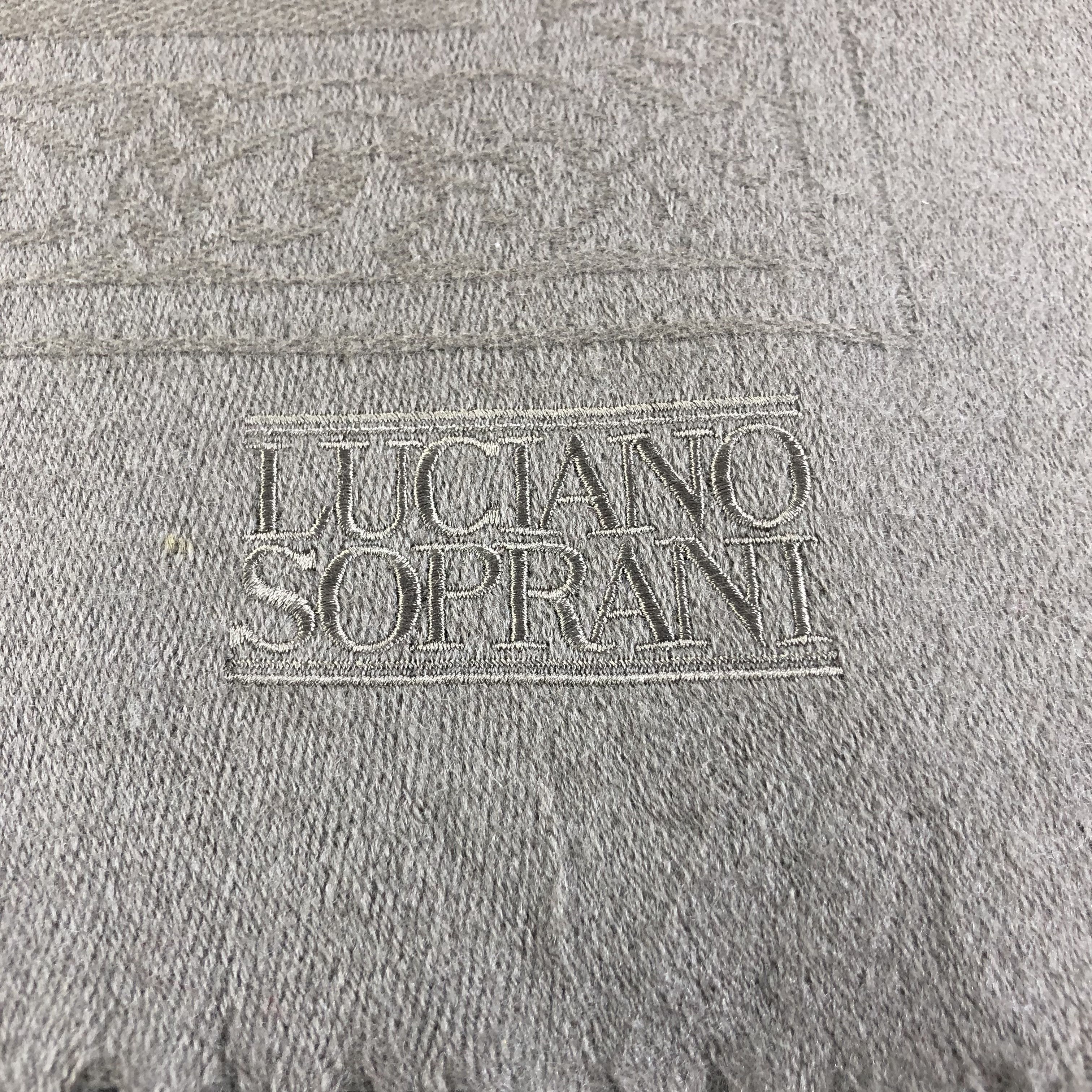 Japanese Brand Luciano Soprani Over Sized Wool Scarf Muffler Blanket V1113 Size ONE SIZE - 4 Thumbnail