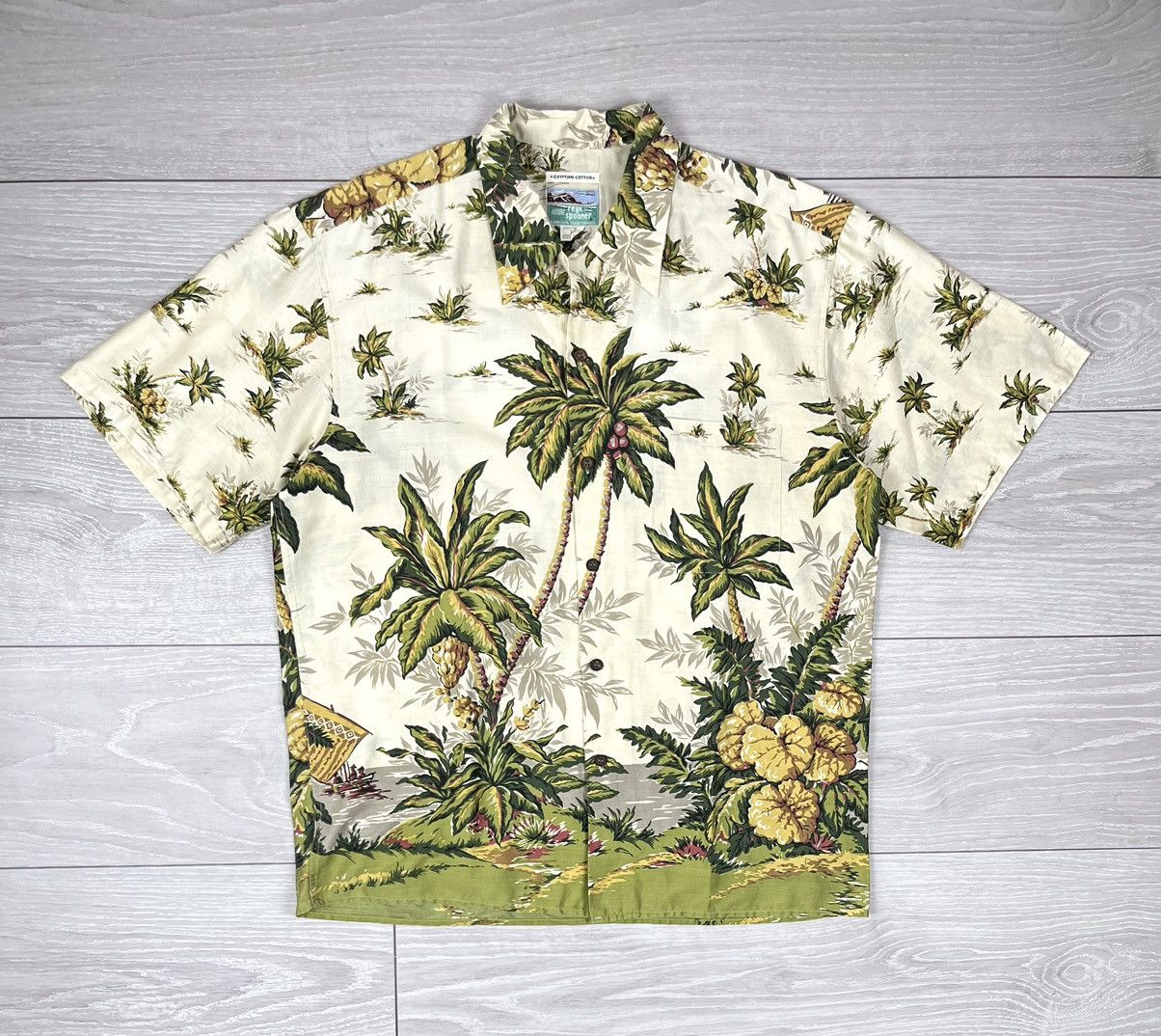 Reyn Spooner Reyn Spooner Egyptian Cotton Over Print Hawaiian Shirt Size US L / EU 52-54 / 3 - 1 Thumbnail