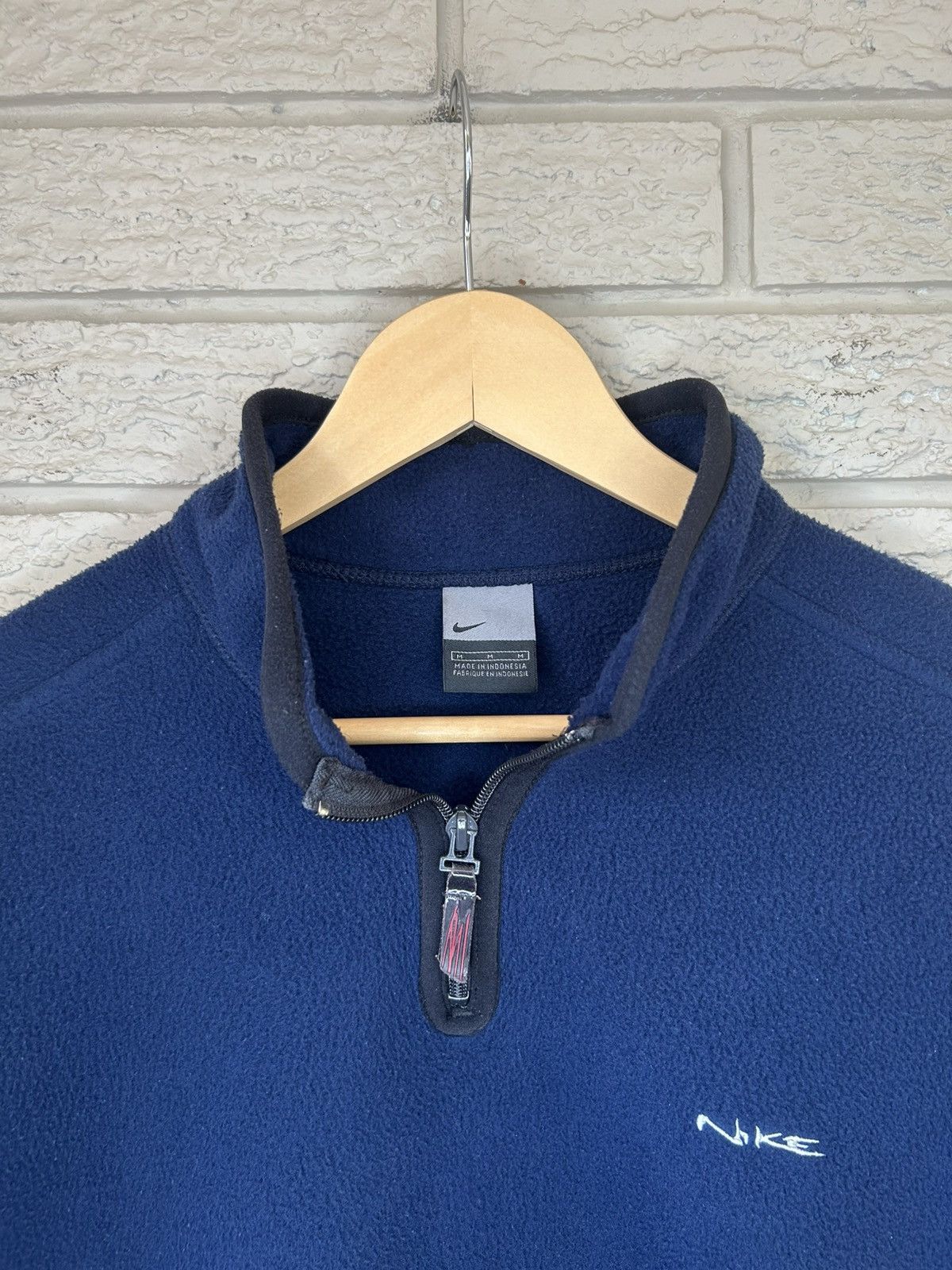 Nike Vintage 90s Nike 1/4 Zip Fleece Pullover Sweater Size US M / EU 48-50 / 2 - 3 Thumbnail