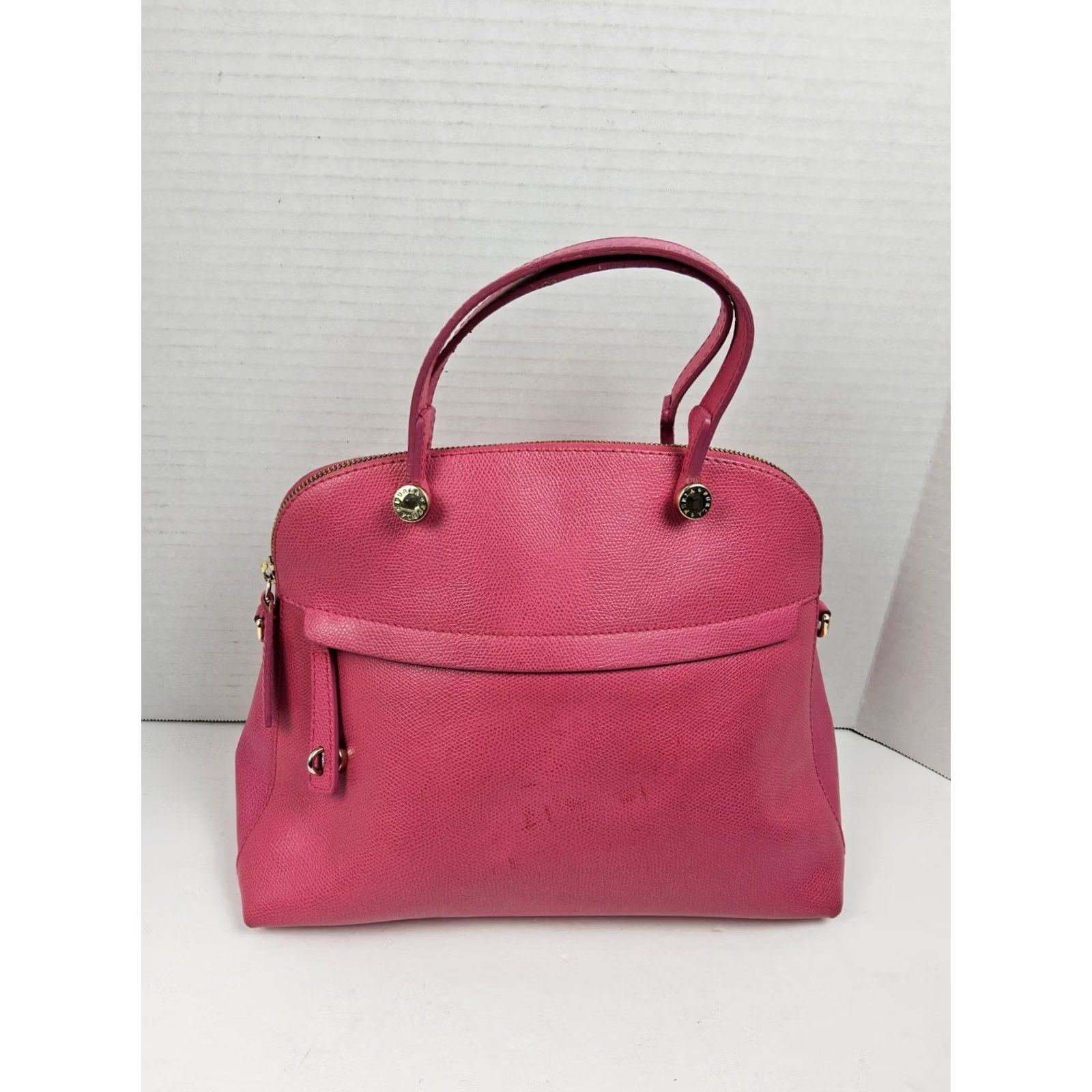 Furla Furla Pink Leather Satchel/Top Handle Bag Purse, Double Handle Crossbody Shoulder, Women, 14x9x5, Pre-owned Size ONE SIZE - 4 Thumbnail