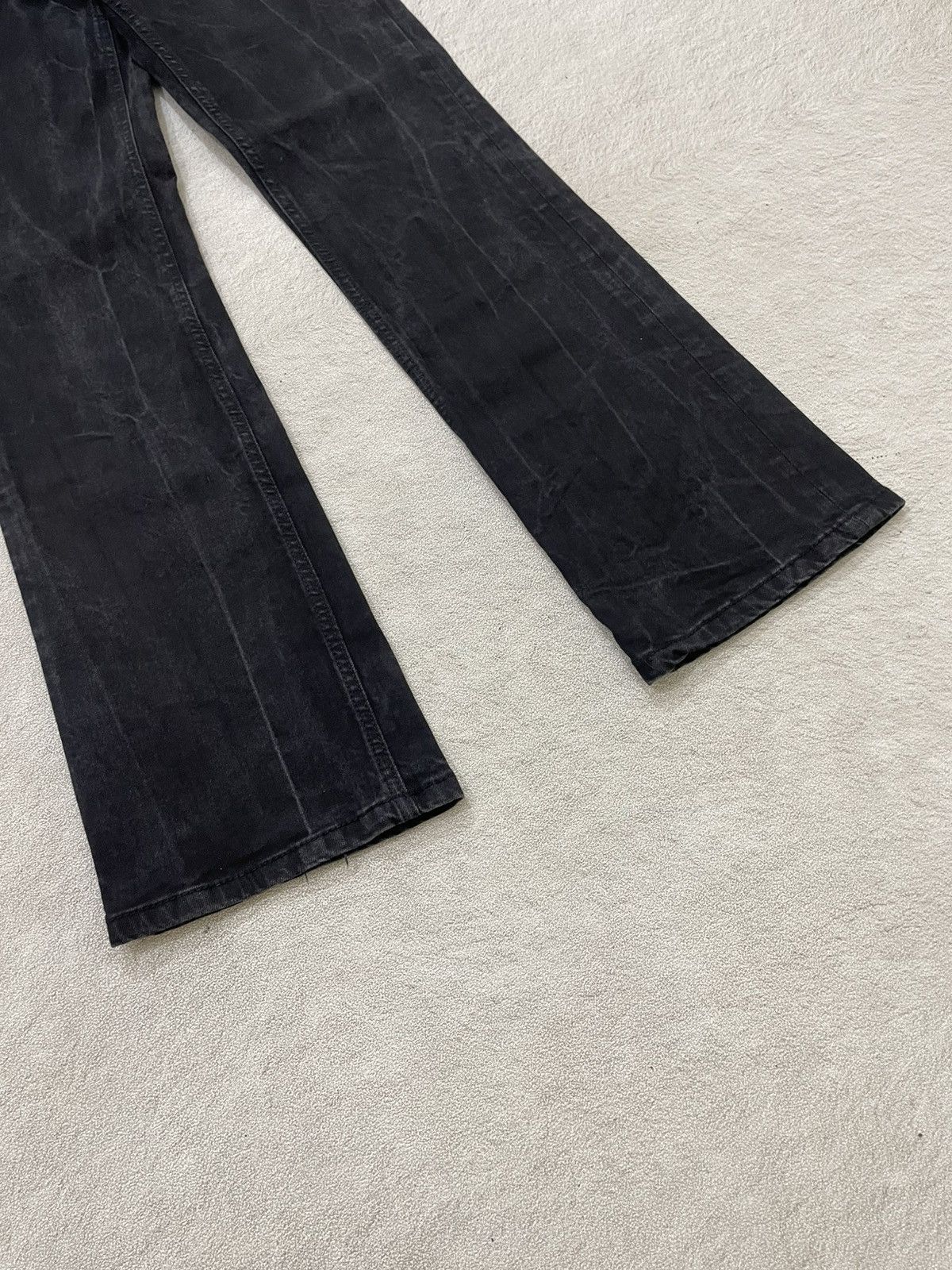 Tornado Mart 2000s Japanese Kapital Flare Black Denim Washed ifsix LGB Size US 28 / EU 44 - 3 Thumbnail