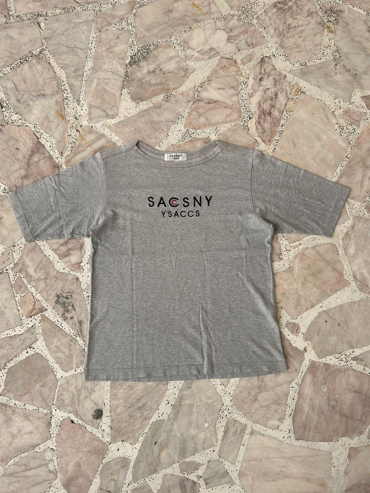 Yohji Yamamoto Fronthit spellout ysacs gray tee Size US M / EU 48-50 / 2 - 2 Thumbnail