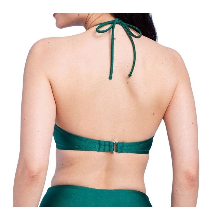 Other Shade & Shore - Women's Shirred Front Halter Bandeau Bikini Size ONE SIZE - 2 Thumbnail
