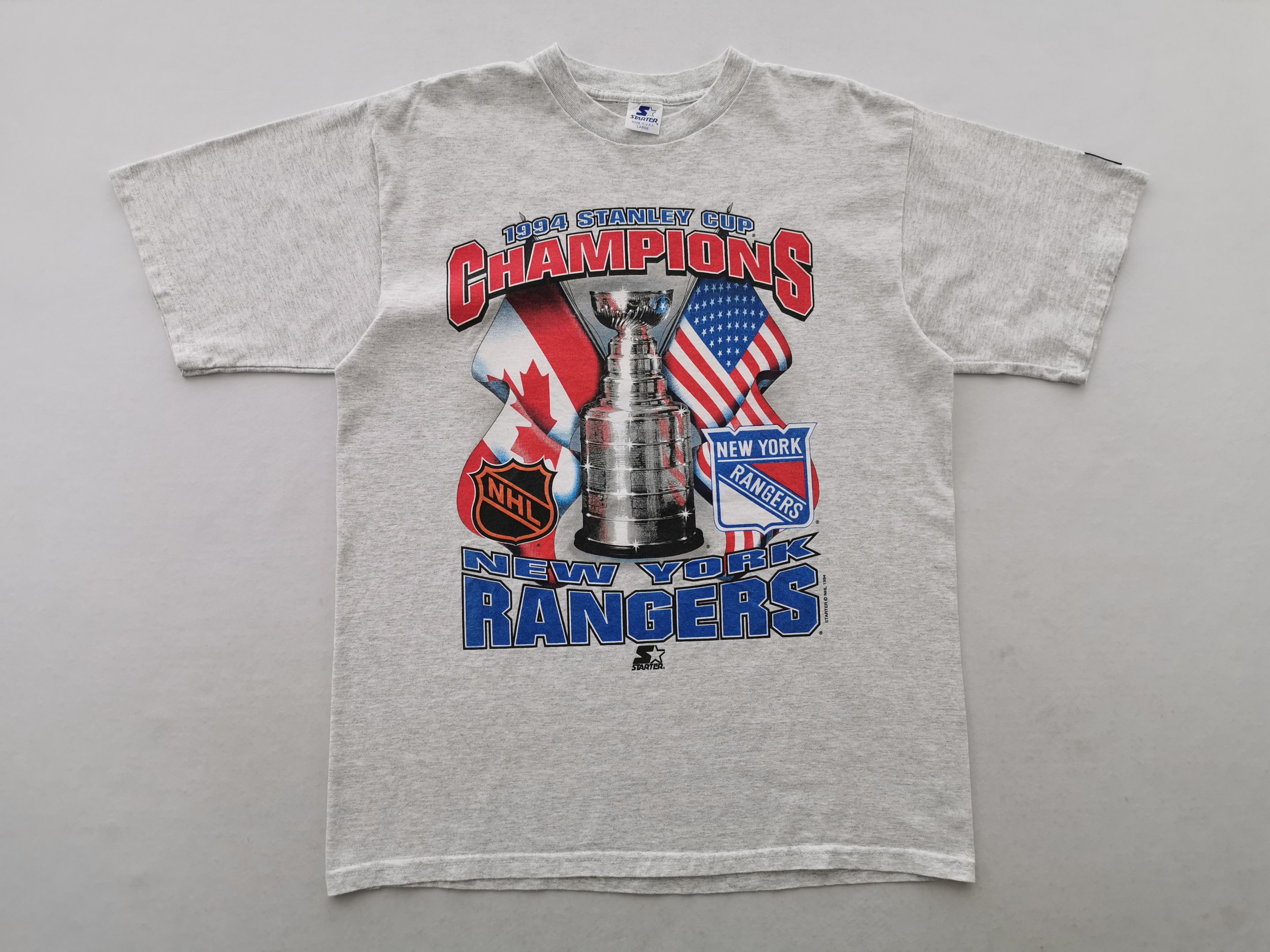 NHL Vintage 90s New York Rangers Starter NHL T Shirt Size US L / EU 52-54 / 3 - 3 Thumbnail