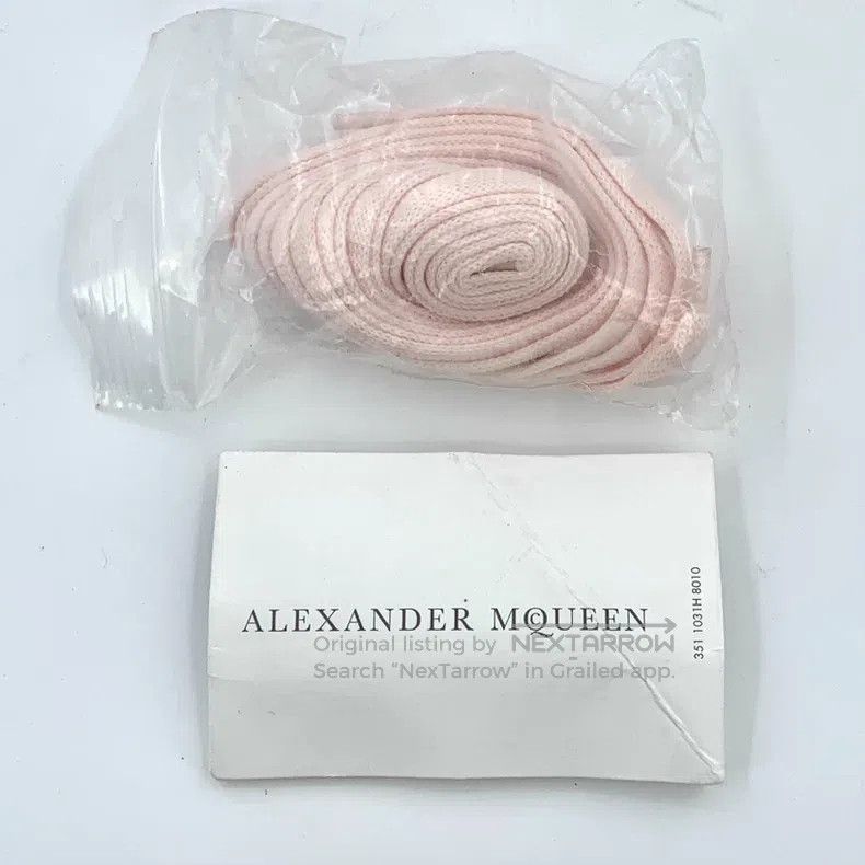 Alexander McQueen Alexander Mcqueen Pink lace-tailed casual flat sneakers Size US 7 / IT 37 - 8 Thumbnail