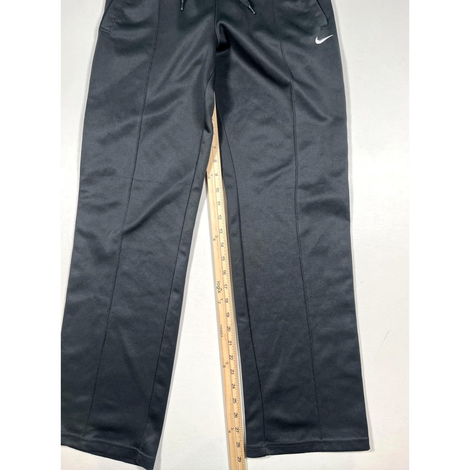 Nike Nike Track Pants Womens XL Black Multicolor Side Stripe Swoosh Logo Athletic Straight-Leg Pockets Size 40" / US 18 - 5 Thumbnail