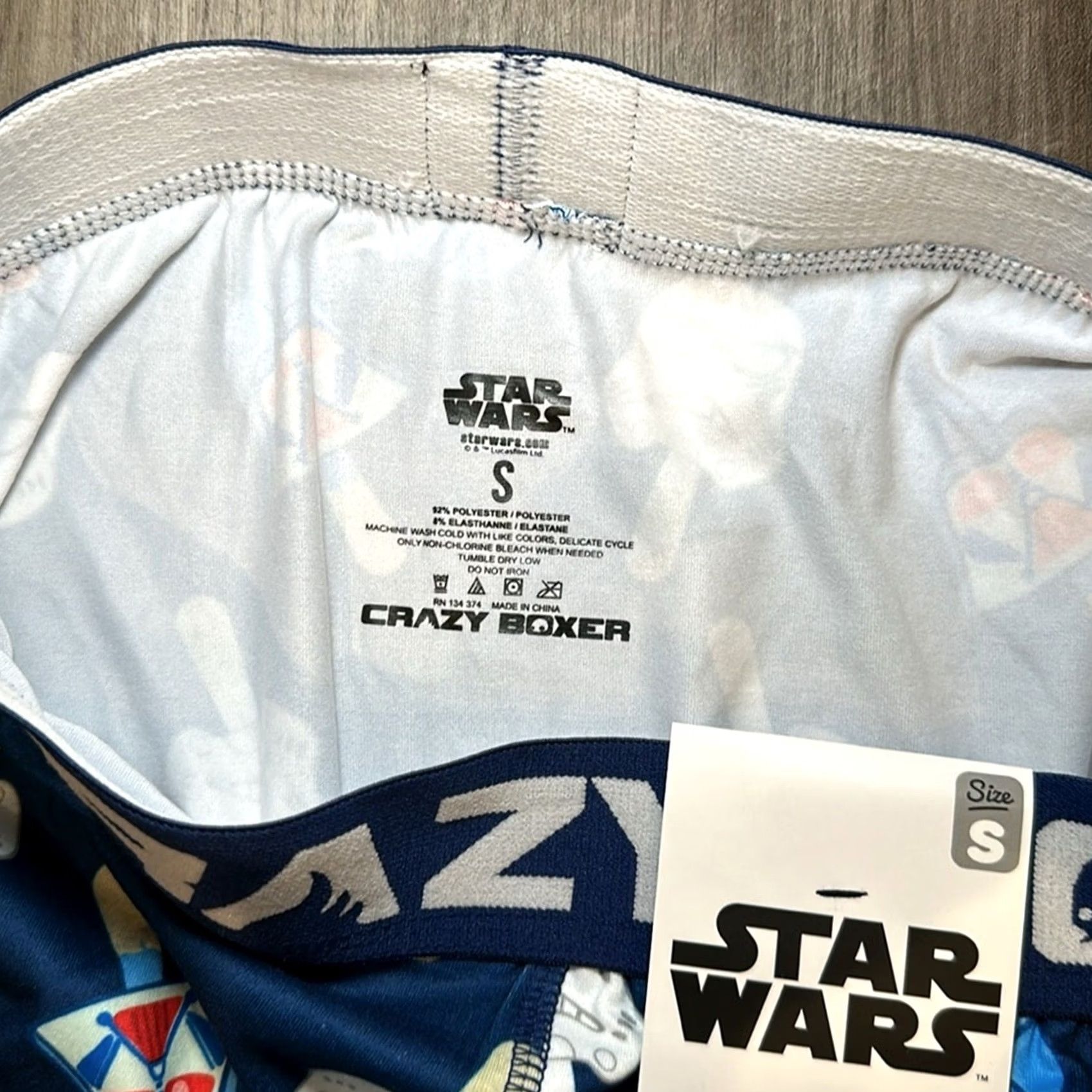 Vintage Star Wars Boxer Brief - Small Mens Underwear Blue S Crazy Boxer Boxer Brief Regular Underwear NWT UF686 Size 36R - 3 Thumbnail