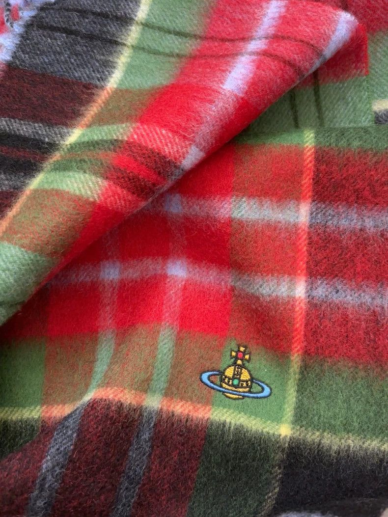 Vivienne Westwood Vivienne Westwood Wool scarf, red and green checkered Size ONE SIZE - 1 Thumbnail