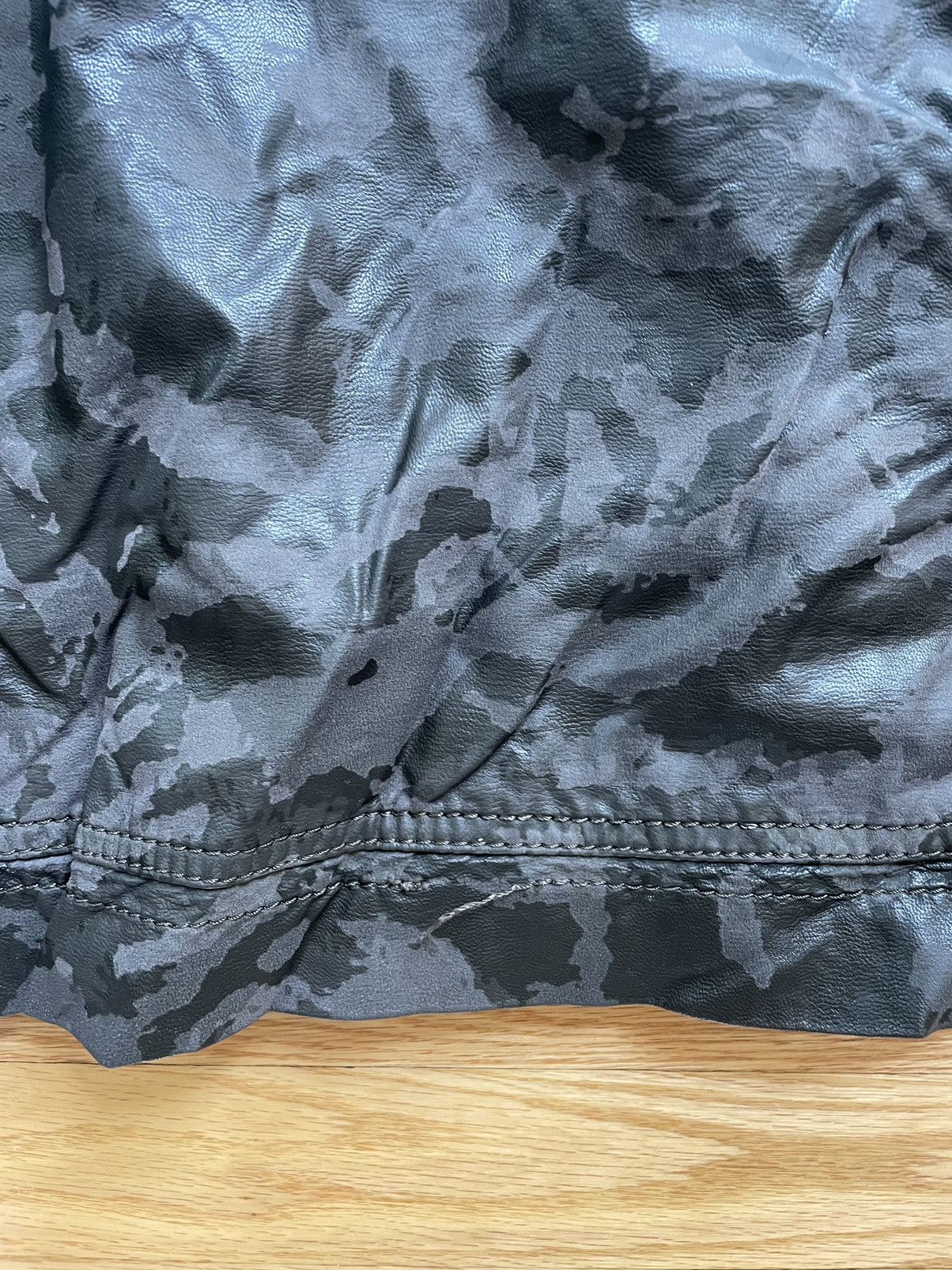 Zara Zara Camo Leather Quarter Zip Jacket Size US L / EU 52-54 / 3 - 4 Thumbnail