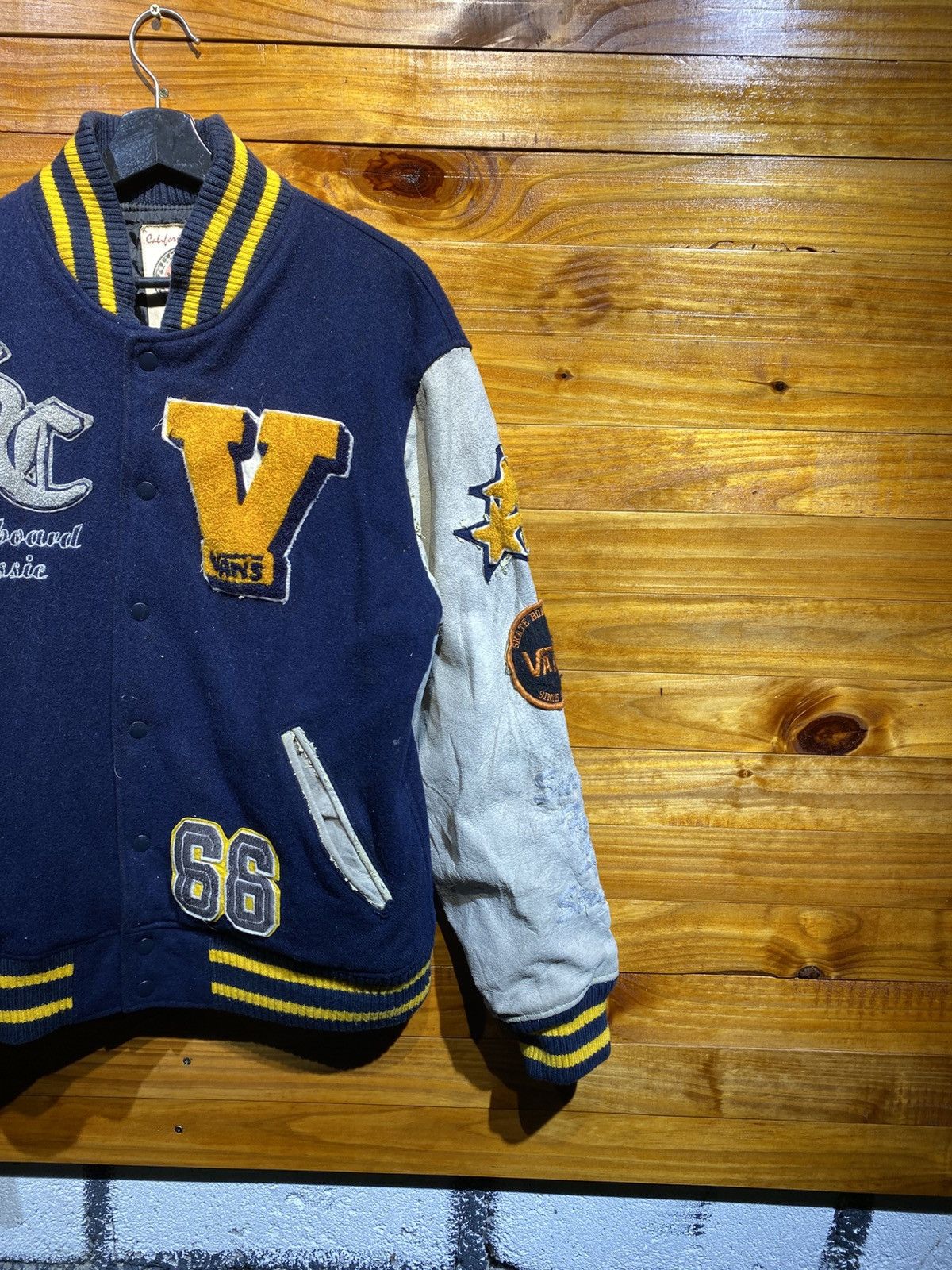 Vans Vintage Vans California Native Varsity Jacket – Navy & Grey Size US M / EU 48-50 / 2 - 7 Thumbnail