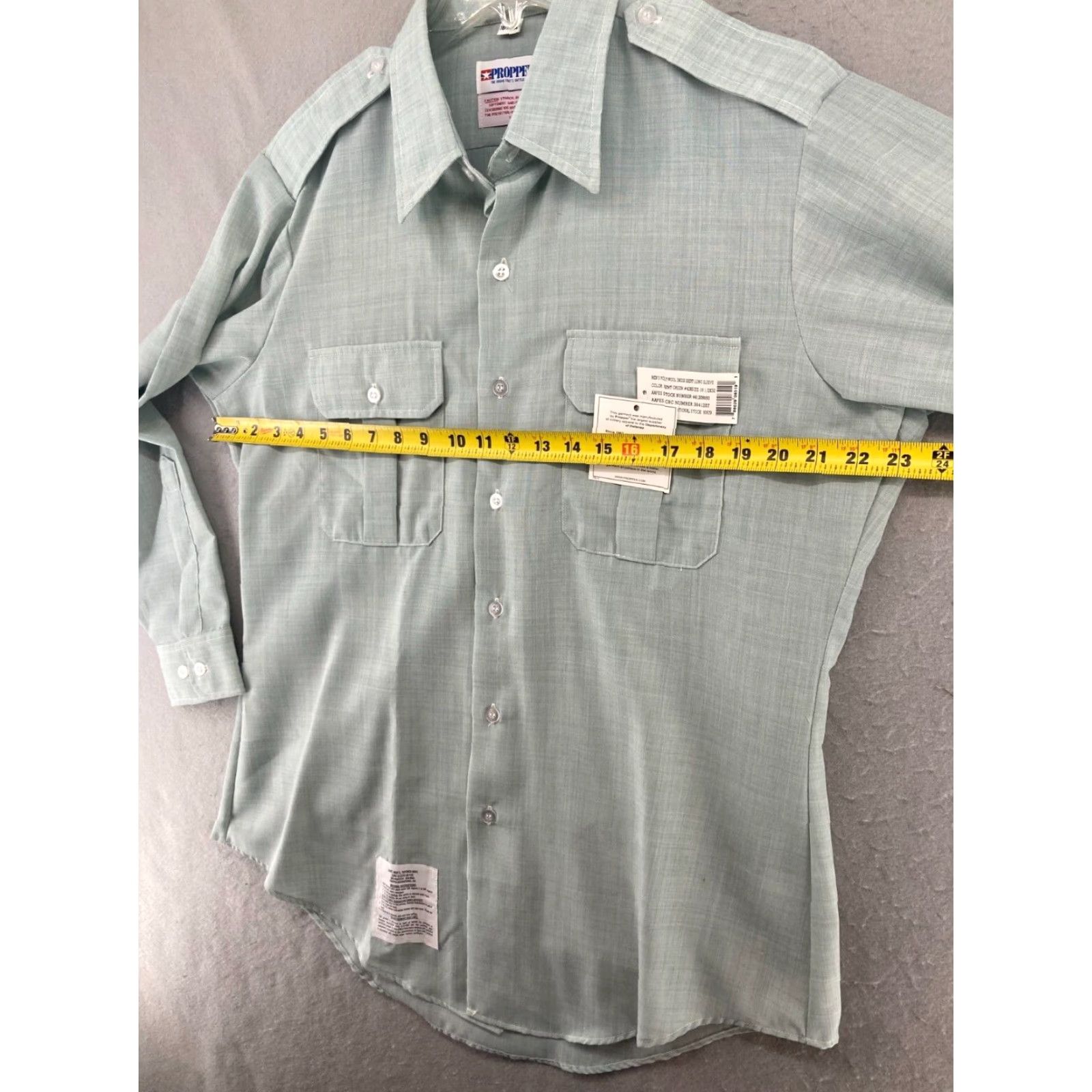 Propper PROPPER Mens Military Shirt Button-Up Long Sleeve Green Wool Blend NWT 16.5/32 Casual Seasoned Ready-to-Wear Mens Size US L / EU 52-54 / 3 - 4 Thumbnail