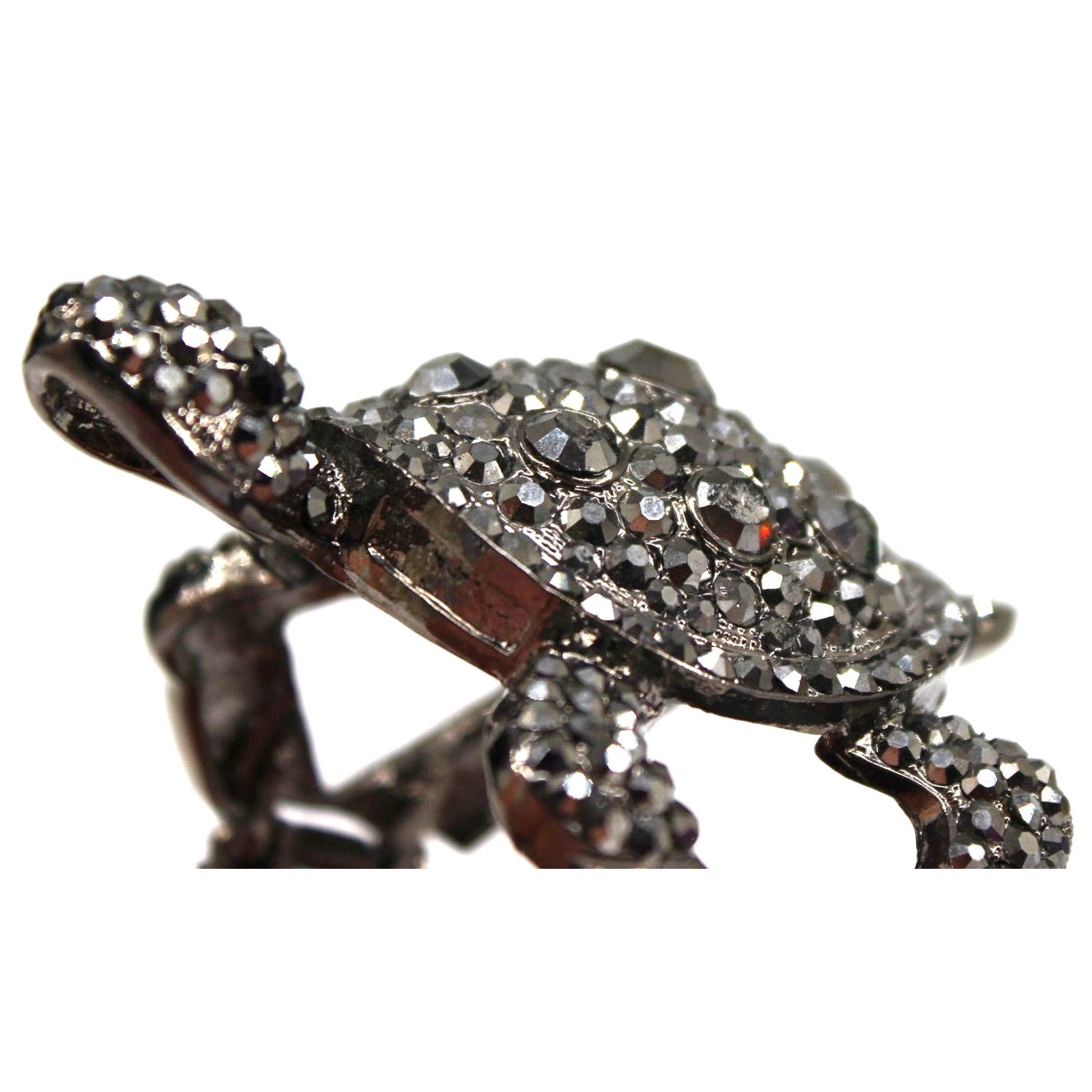 Other Realistic Rhinestone Studded Turtle Cuff Bracelet • 4" Wide Size ONE SIZE - 2 Thumbnail