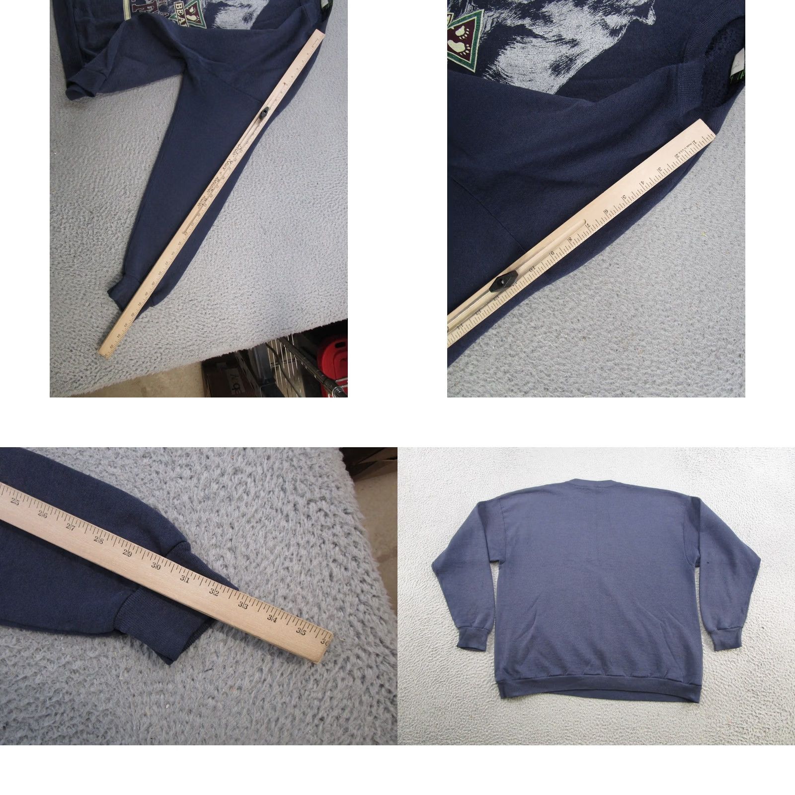 Vintage Vintage North American Outfitters Bear Graphic Crewneck Sweatshirt 2XL Blue Mens Pullover Graphic Print 90s Sports All Seasons Fur Size US XXL / EU 58 / 5 - 8 Thumbnail