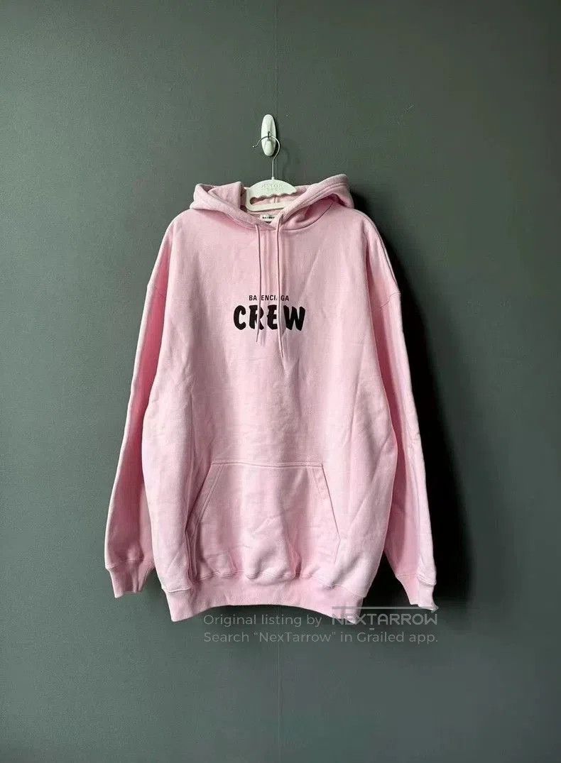 Balenciaga Pink Crew Hoodie XS.
