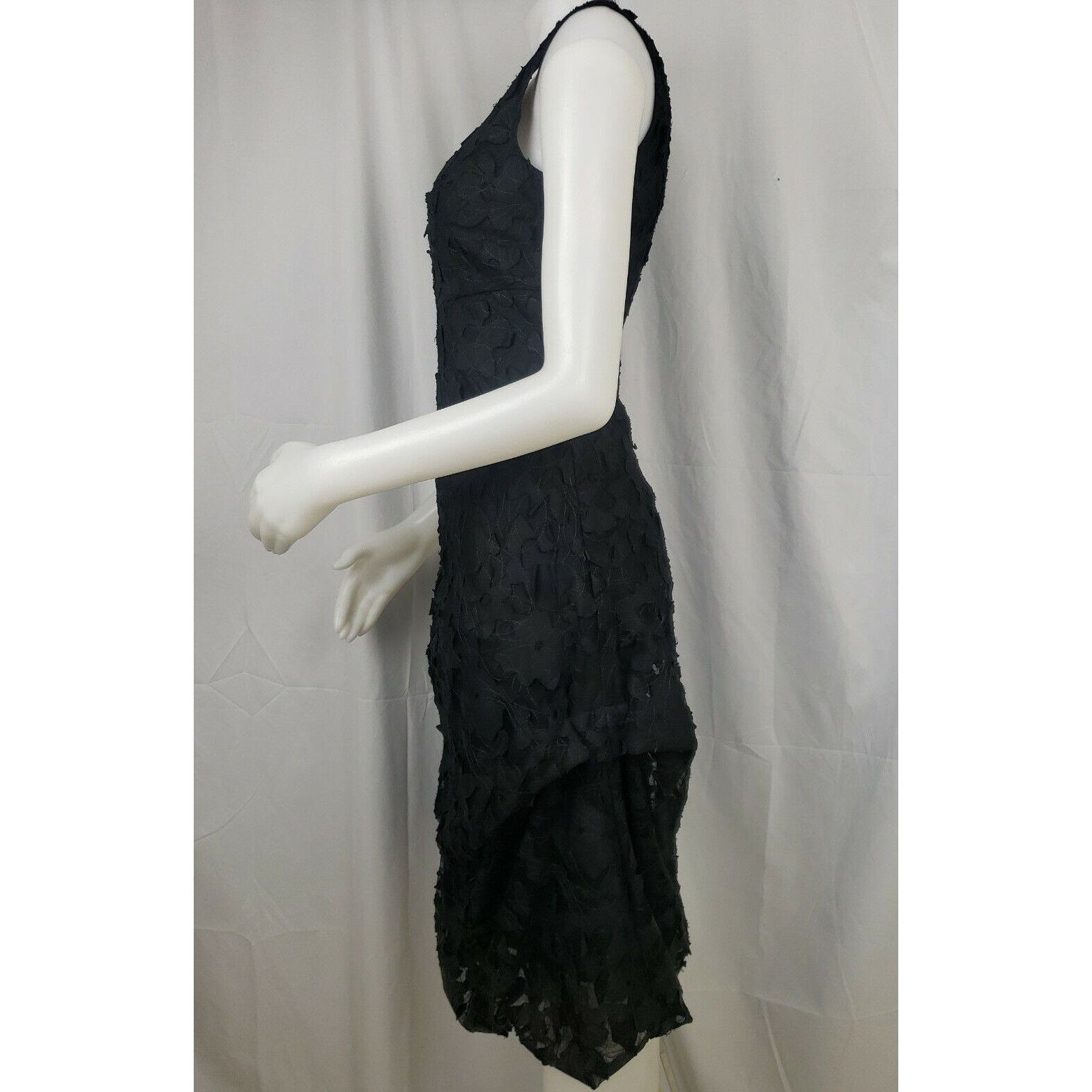 Designer Sleeveless Little Black Dress Paris France 38 US S Applique Size S / US 4 / IT 40 - 5 Thumbnail