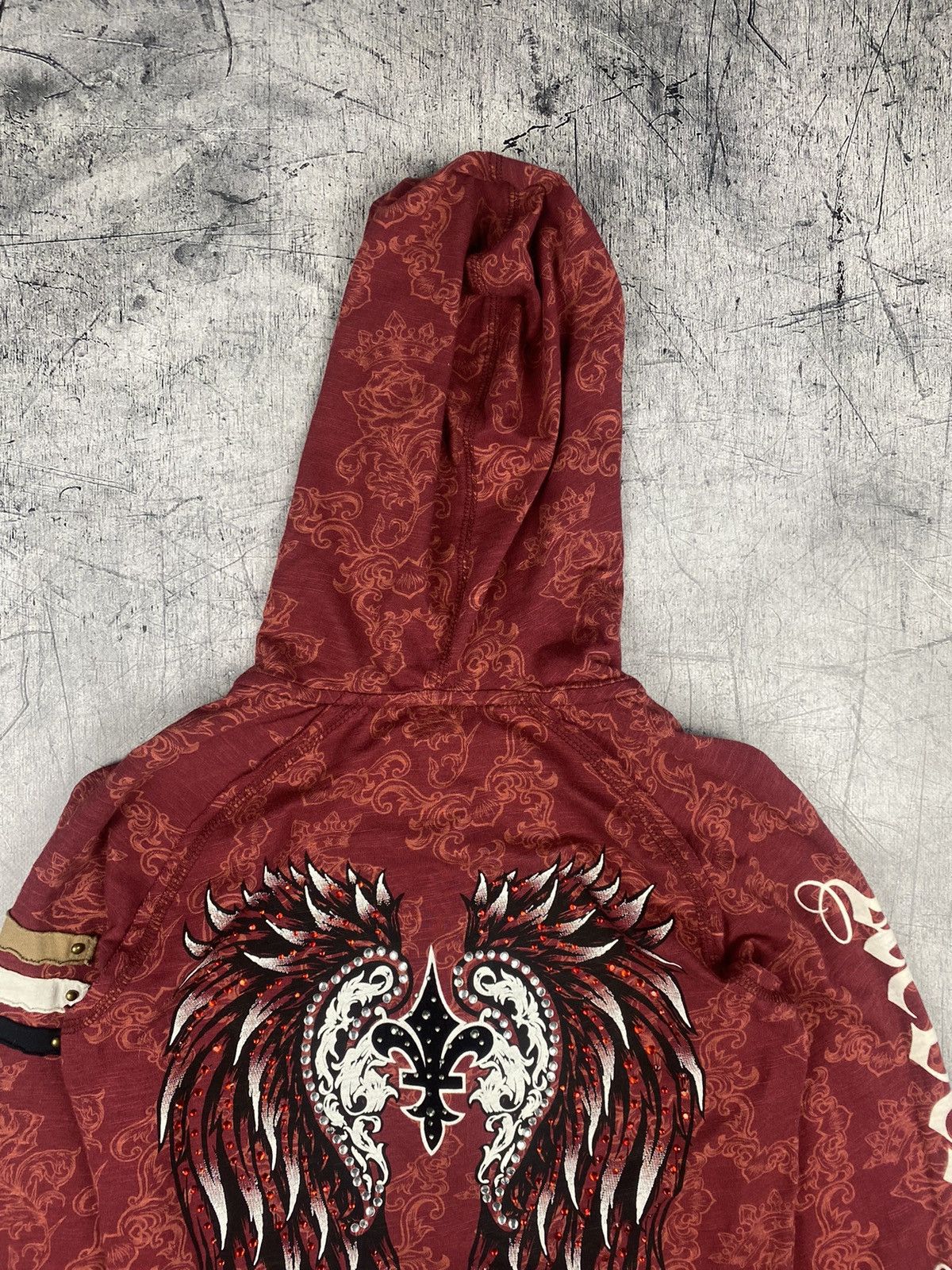 Affliction Vintage Y2K Affliction Style Rebel Spirit Hoodie Size M / US 6-8 / IT 42-44 - 5 Thumbnail