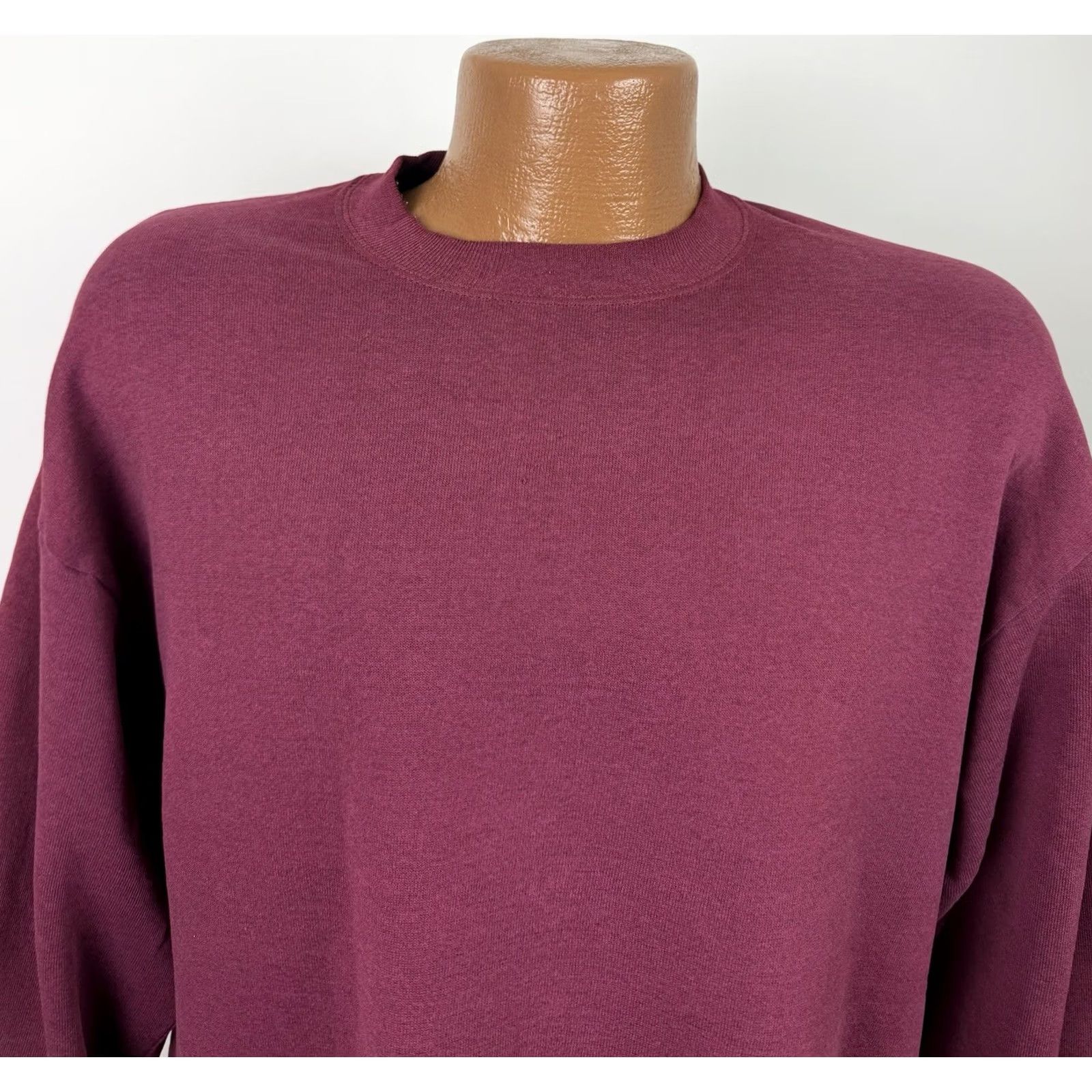 Jerzees VINTAGE Jerzees Sweatshirt Mens L Burgundy Crewneck 90s-80s 80s 90s College Grunge Retro Dad Mens Size US L / EU 52-54 / 3 - 2 Thumbnail