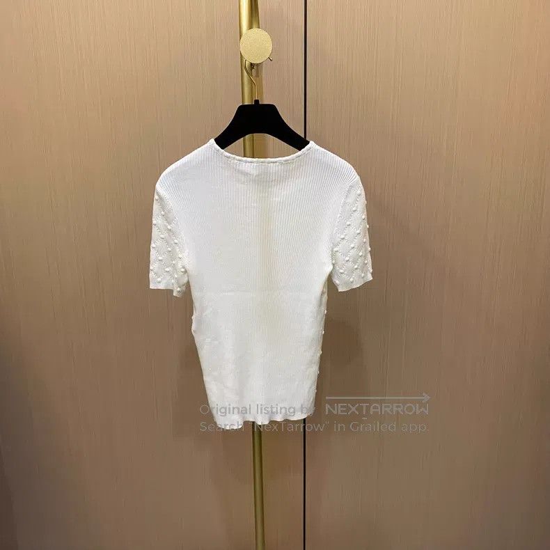 Chanel Chanel 22B white knitted short sleeves Size XXS / US 00 / IT 34 - 2 Thumbnail
