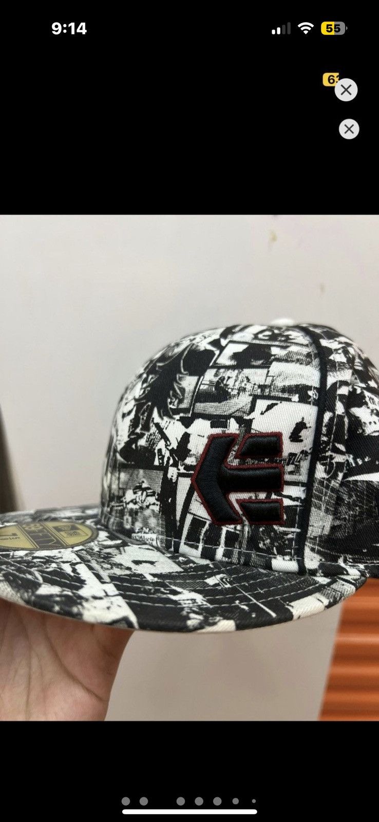New Era ***FINAL DROP***RARE 00s ETNIES PHOTOGRAPH NEW ERA HAT 75/8 Size ONE SIZE - 3 Thumbnail