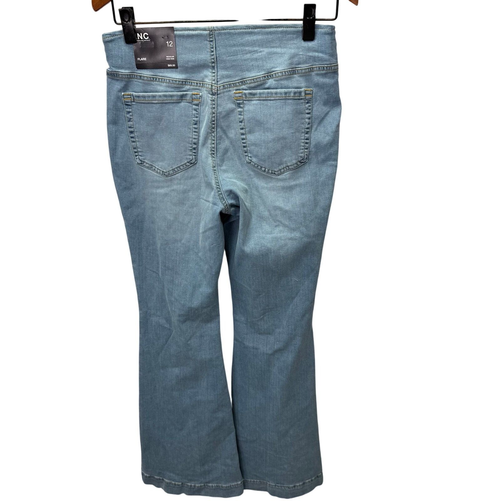 Macys Macy's Jeans sz 12 Pull Flare INC NEW #G717 Size 34" / US 12 / IT 48 - 2 Thumbnail