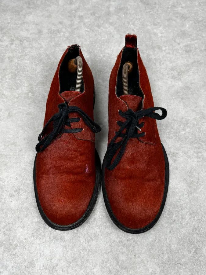 Ann Demeulemeester Ann Demeulemeester Red Pony Hair Leather Boots Size US 11 / EU 44 - 2 Thumbnail