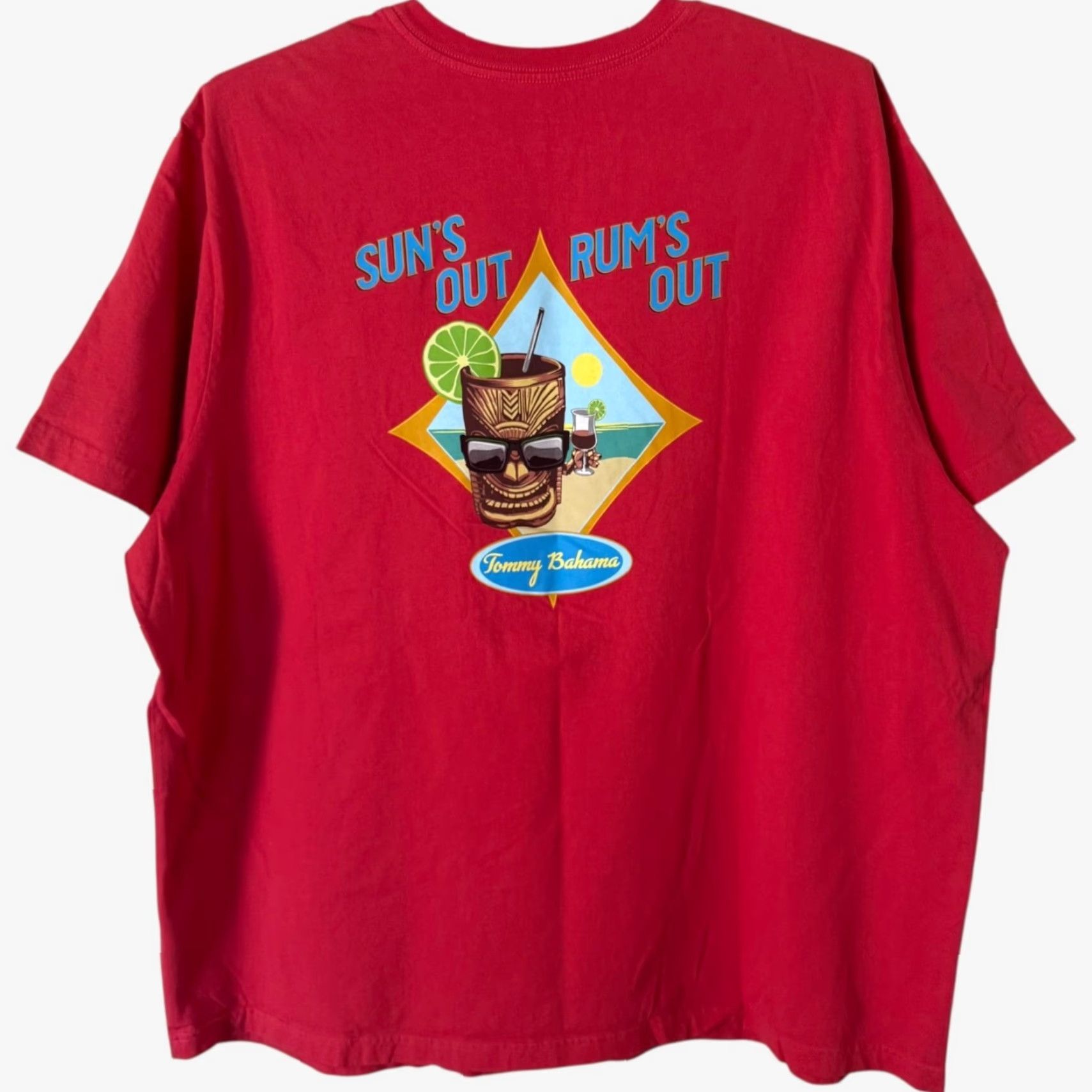 Tommy Bahama VINTAGE Tommy Bahama Sun's Out Rum's Out Graphic T-Shirt Men’s 3XL Red Short Sleeve Cotton UV Protection Outdoor Tropical Summer Size US XXL / EU 58 / 5 - 4 Thumbnail