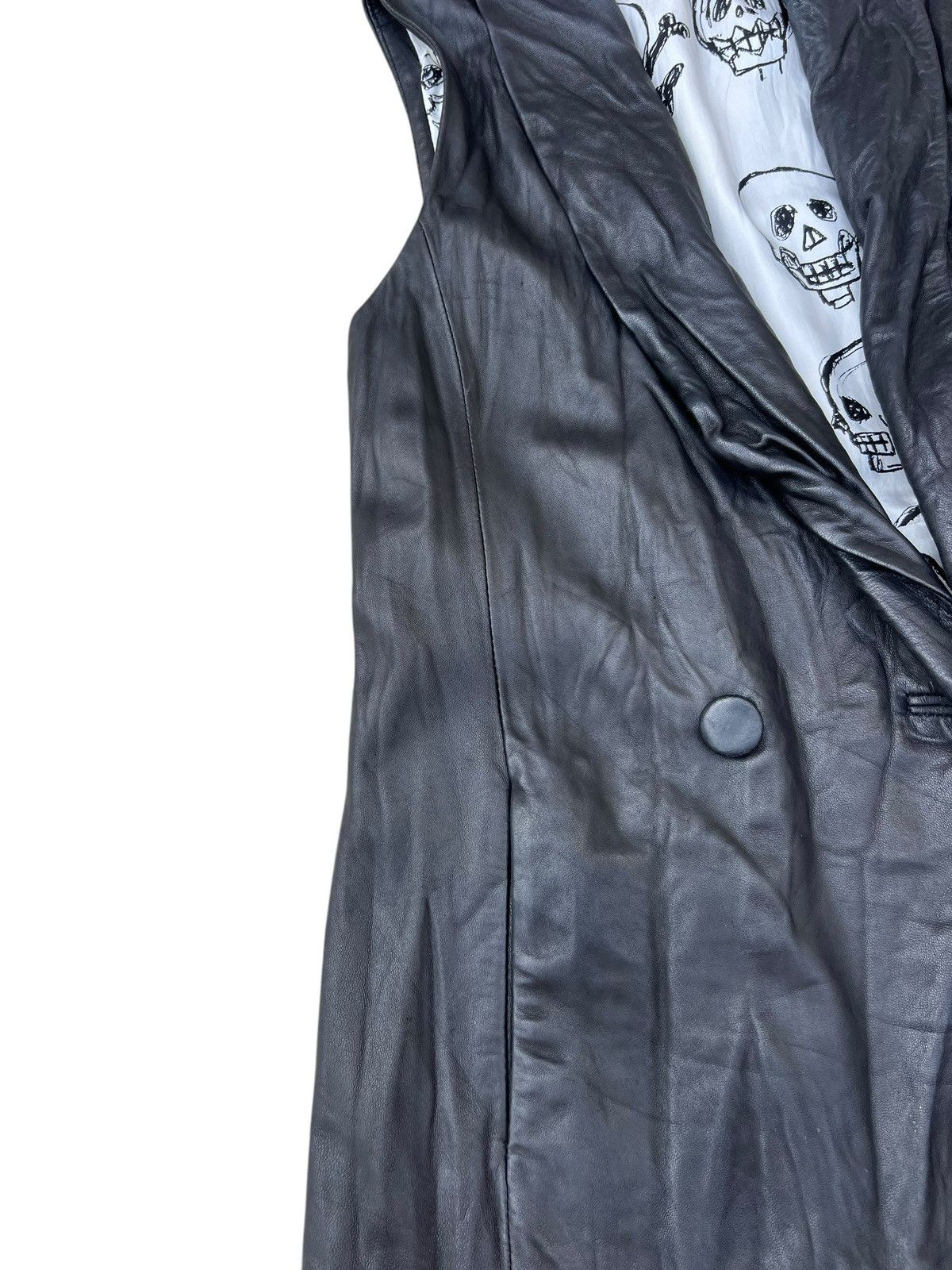Bajra × Vintage Vintage Bajra Japan Patina Sheepskin Leather Long Vest Size US XS / EU 42 / 0 - 5 Thumbnail