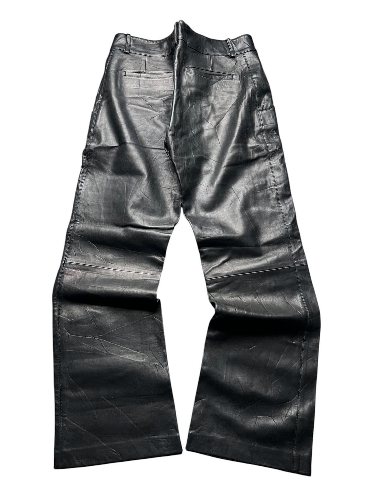 Burberry Burberry Boot Cut Black Leather Pants Size US 30 / EU 46 - 2 Thumbnail