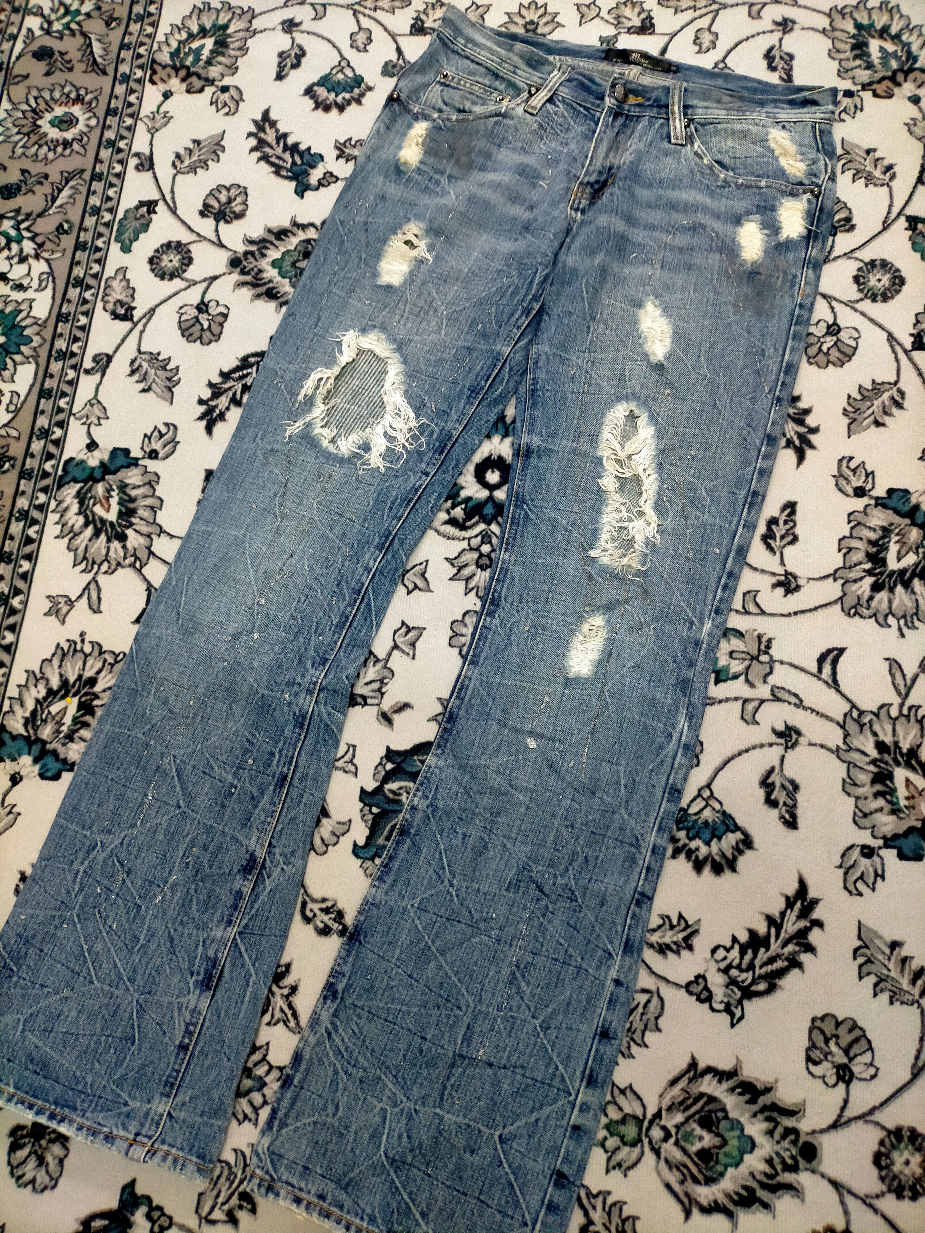 If Six Was Nine 🔥Rare🔥Midas Insane Distressed Flare Jeans Size US 30 / EU 46 - 5 Thumbnail