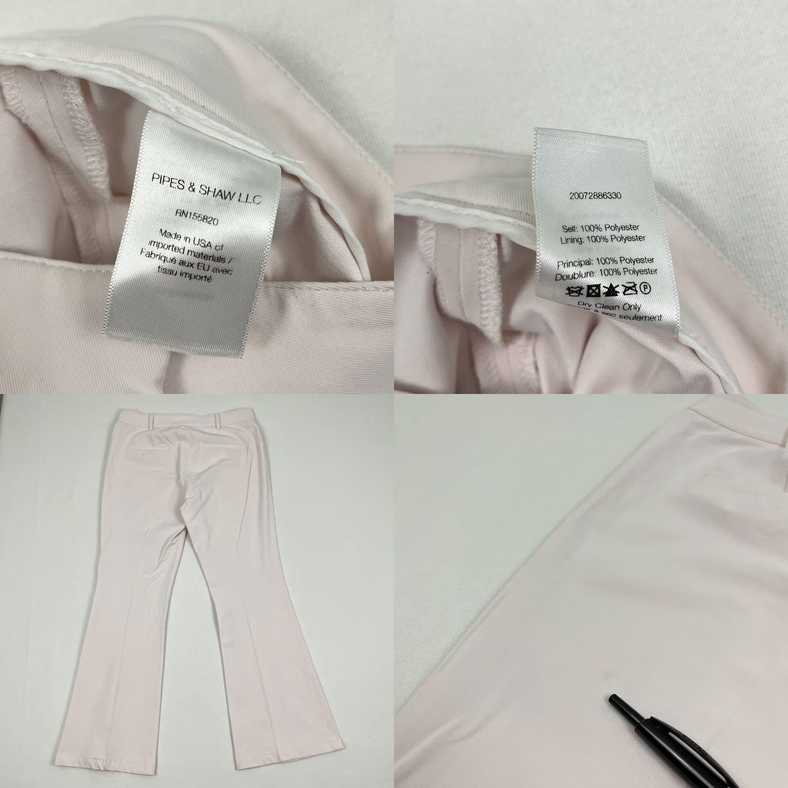 Veronica Beard VERONICA BEARD Pants Women Sz 8 W31 L29 Pink Seamed Front Wide Flare Career Work Size 30" / US 8 / IT 44 - 8 Thumbnail