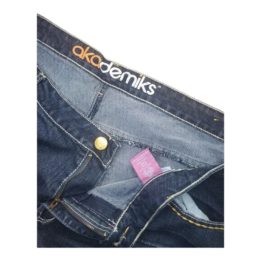Akademiks Vintage Akademiks Jeans Women Sz 24W Embroidered Straight Le Size 42" / US 20 - 7 Thumbnail
