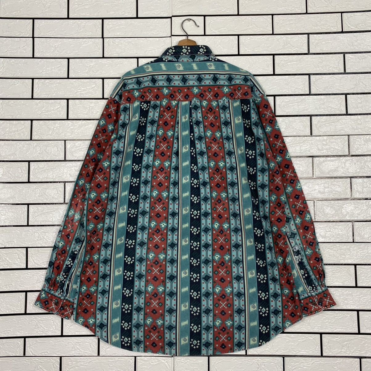 Woolrich Woolen Mills 🔥VINTAGE SHIRT JACKET BUTTON NAVAJO AZTEC WOOLRICH USA Size US XL / EU 56 / 4 - 8 Thumbnail