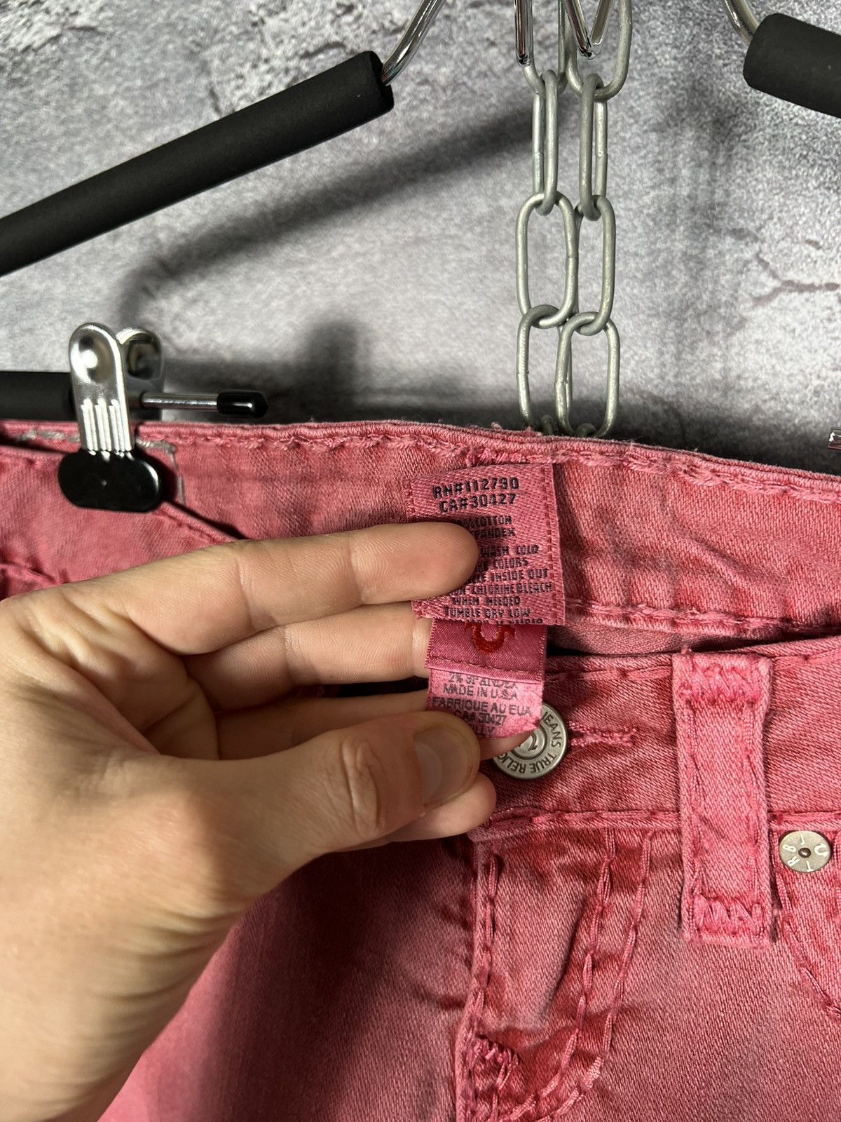 True Religion Vintage True Religion Flare Billy Super T Pink Jeans Size 27" / US 4 / IT 40 - 8 Thumbnail