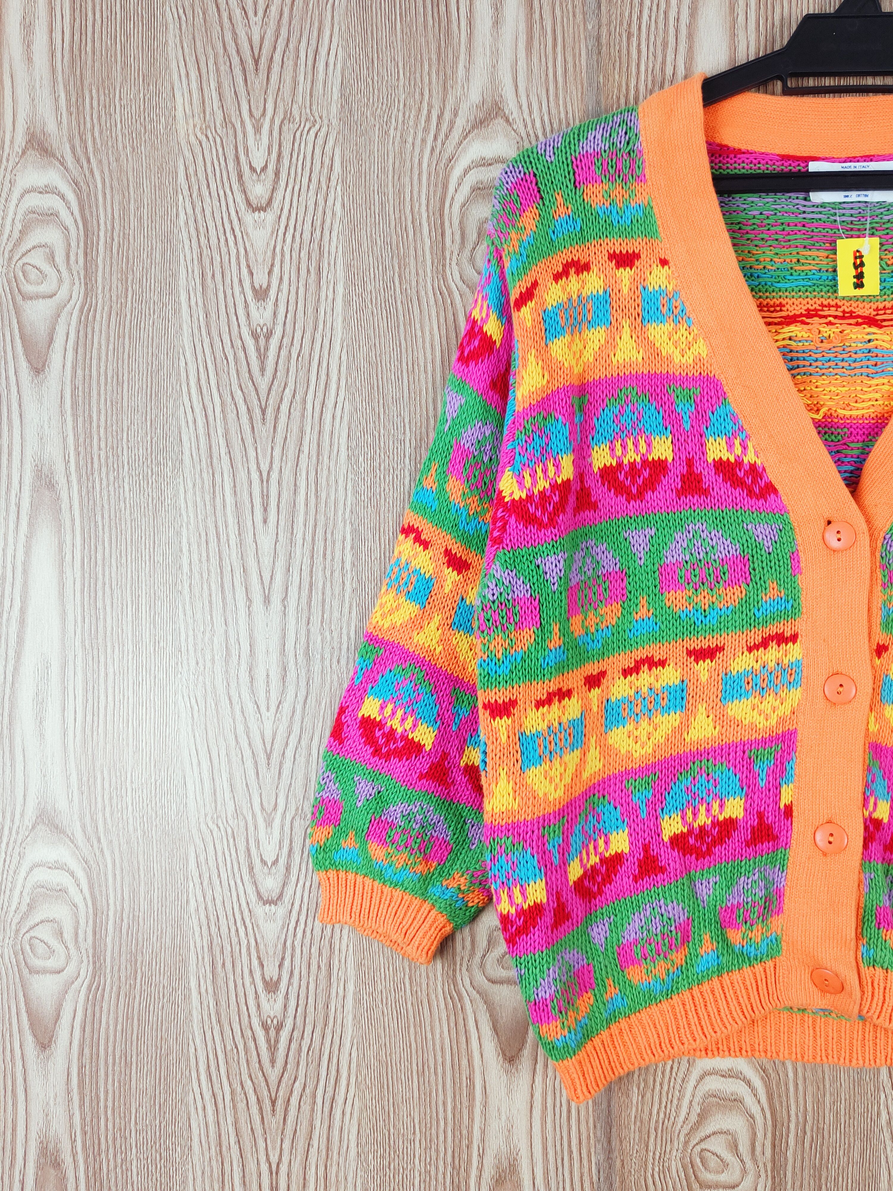 United Colors Of Benetton D United Colors of Benetton Orange Knitwear Cardigans #W670 Size US S / EU 44-46 / 1 - 3 Thumbnail