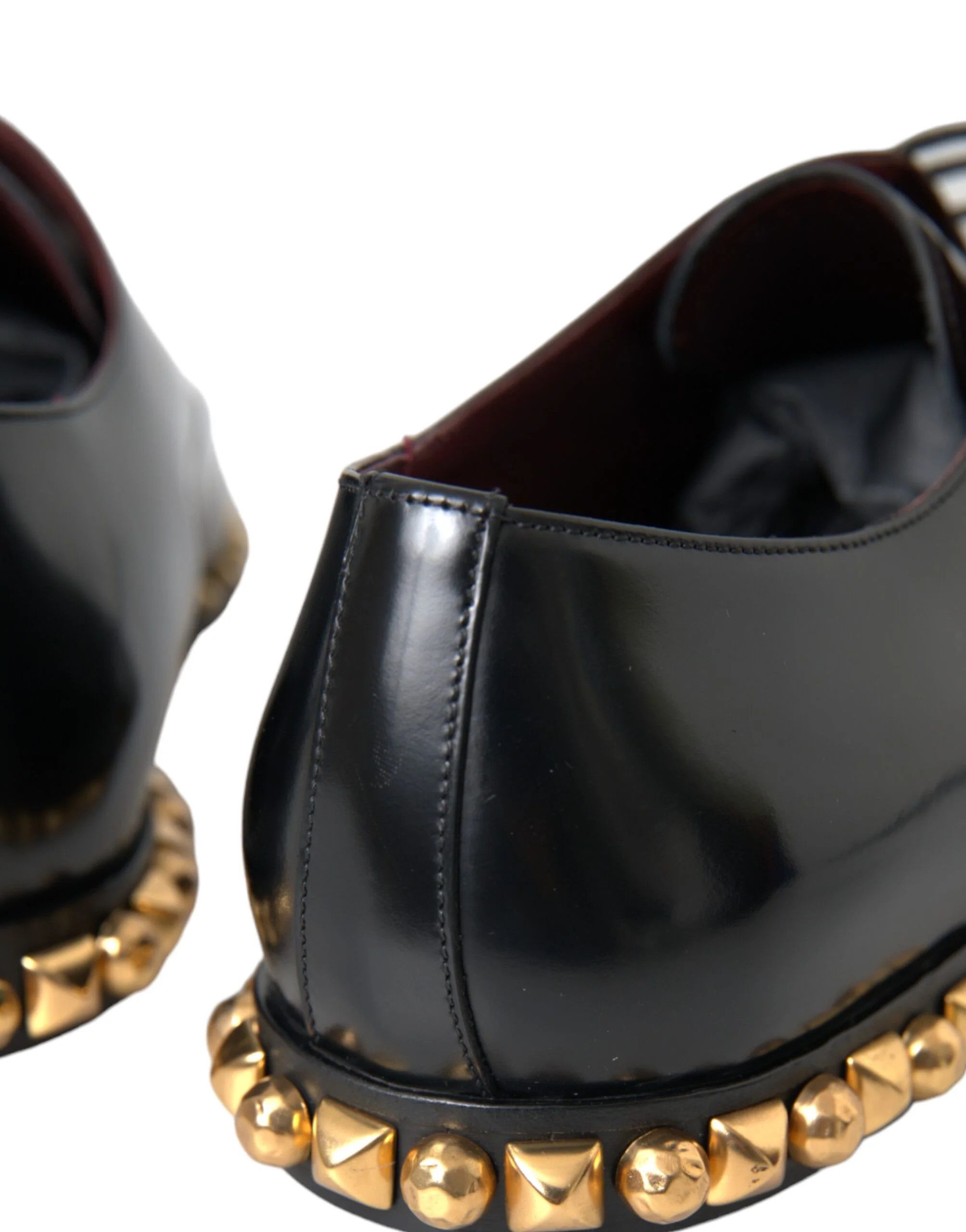 Dolce & Gabbana o1y0125 Leather Laced Shoes in Black Size US 8.5 / EU 41-42 - 3 Thumbnail