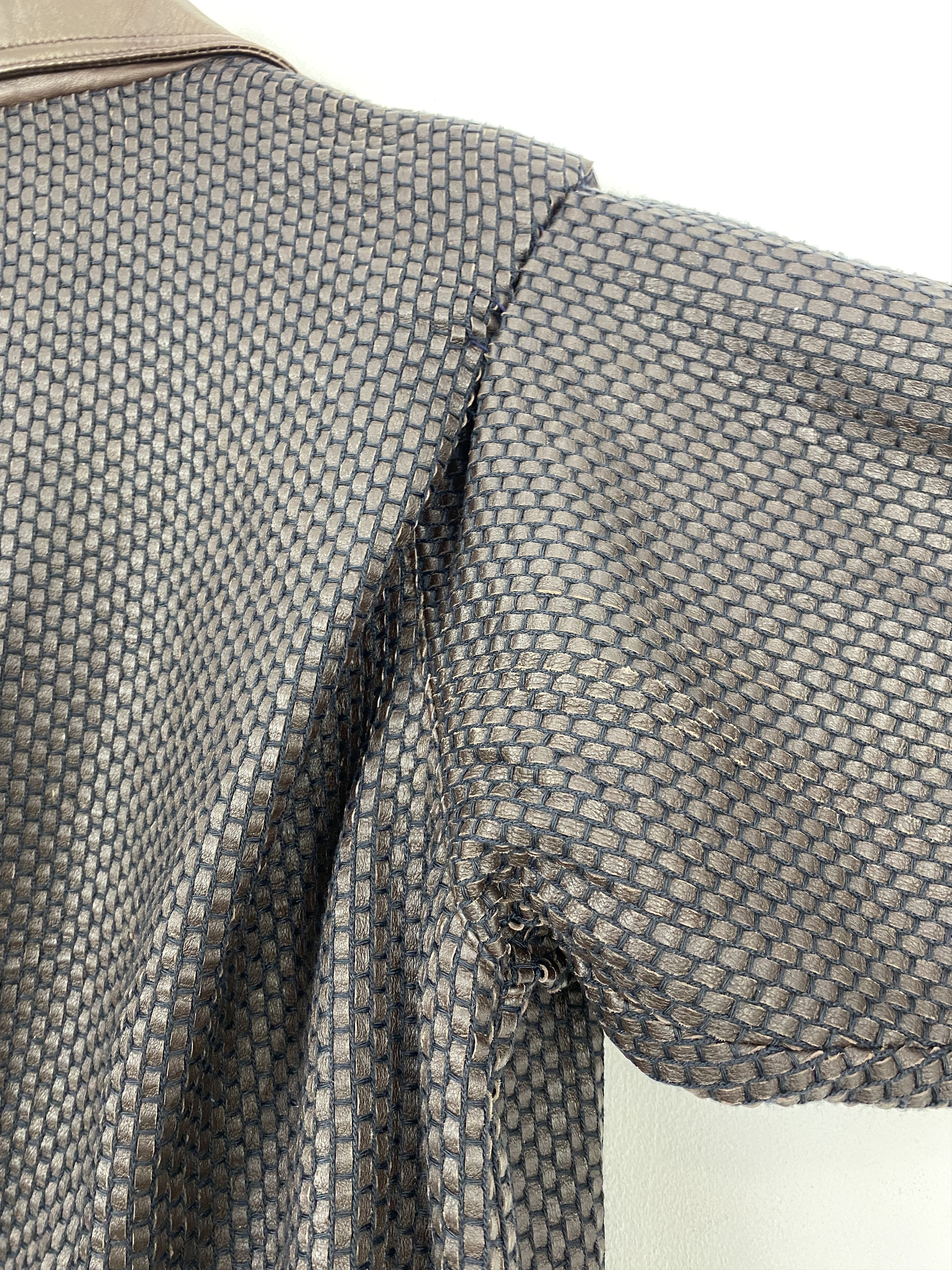 Japanese Brand Vintage Japanese Brand Checkers Leather Jacket MJ0072Z Size US L / EU 52-54 / 3 - 13 Thumbnail