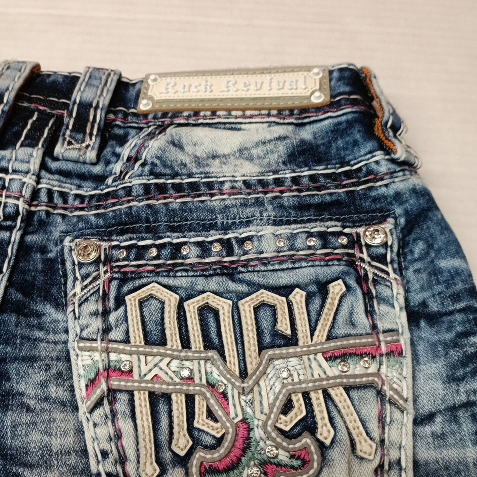 Rock Revival Rock Revival Womens Mid-Rise Stretch Short size 26 Blue NWOT Size 26" / US 2 / IT 38 - 6 Thumbnail