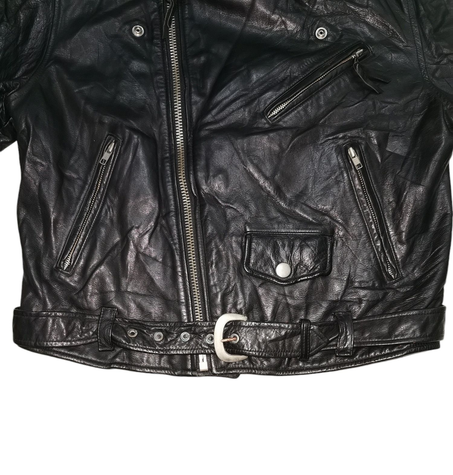 Japanese Brand Time & Tide Double Collar Leather Rider Jacket Size US M / EU 48-50 / 2 - 9 Thumbnail