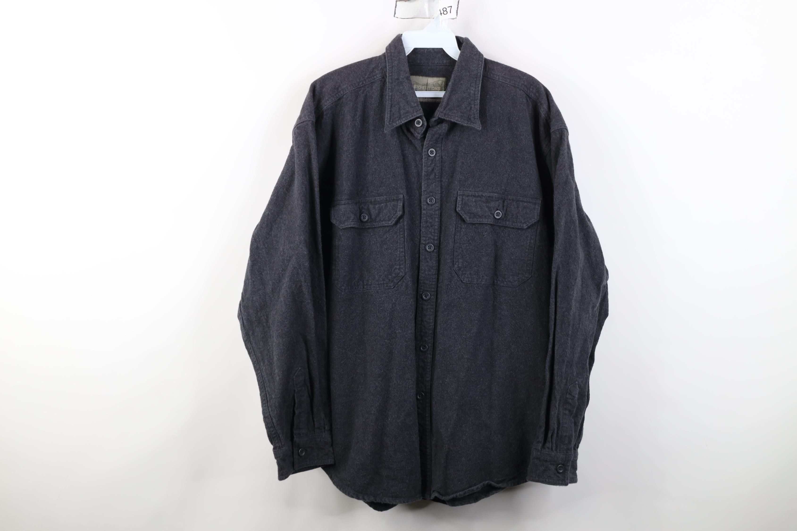 Wrangler Vintage 90s Wrangler Heavyweight Chamois Cloth Button Shirt Size US L / EU 52-54 / 3 - 1 Thumbnail
