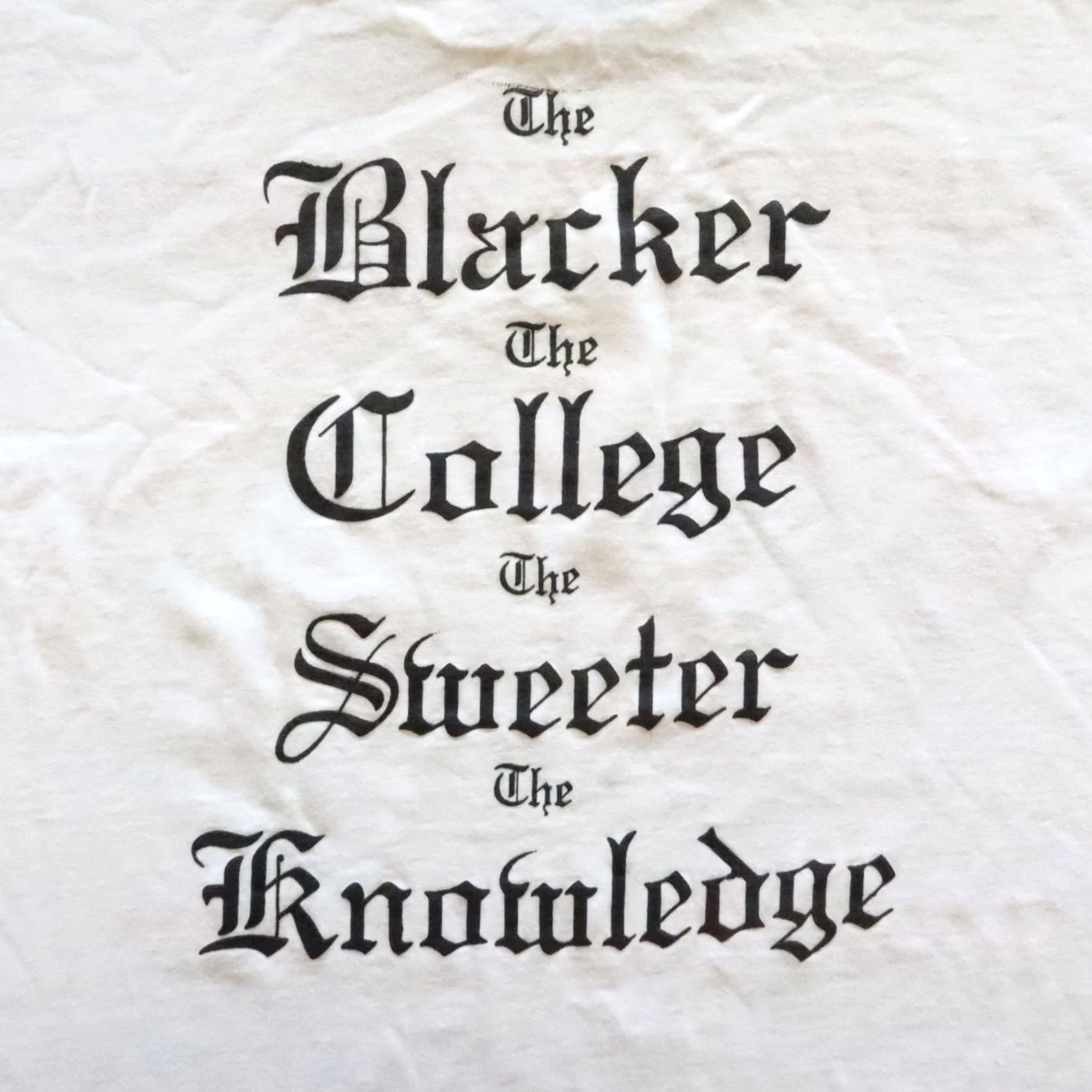 Vintage Vintage 90s Support Black Colleges Tshirt XL White Shirt Mens Size US XL / EU 56 / 4 - 2 Thumbnail